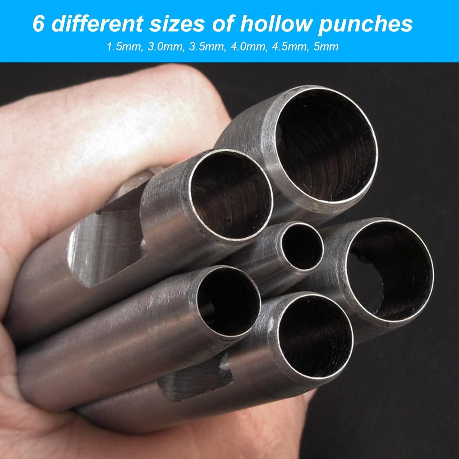 Juego de 9 Piezas de Perforación de Agujeros de Cuero HexinYigjly