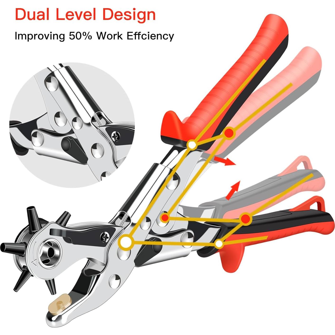 Perforadora de Agujeros para Cuero AIRAJ PRO, 6 Tamaños, Manual