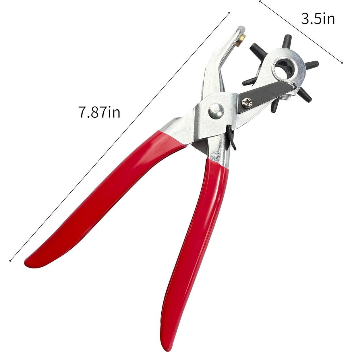 Perforadora de Agujeros de Cuero DRWH, 6 Posiciones, Ergonómica