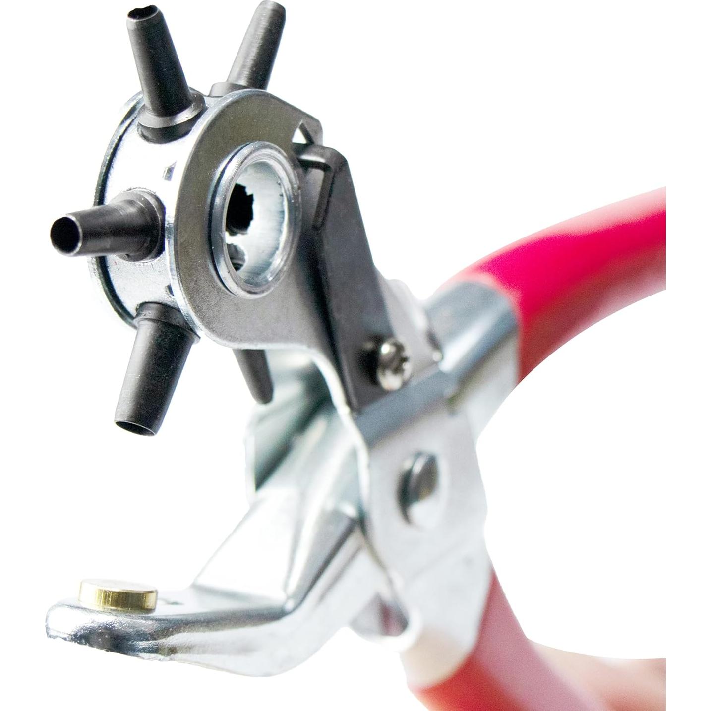 Perforadora de Agujeros de Cuero DRWH, 6 Posiciones, Ergonómica