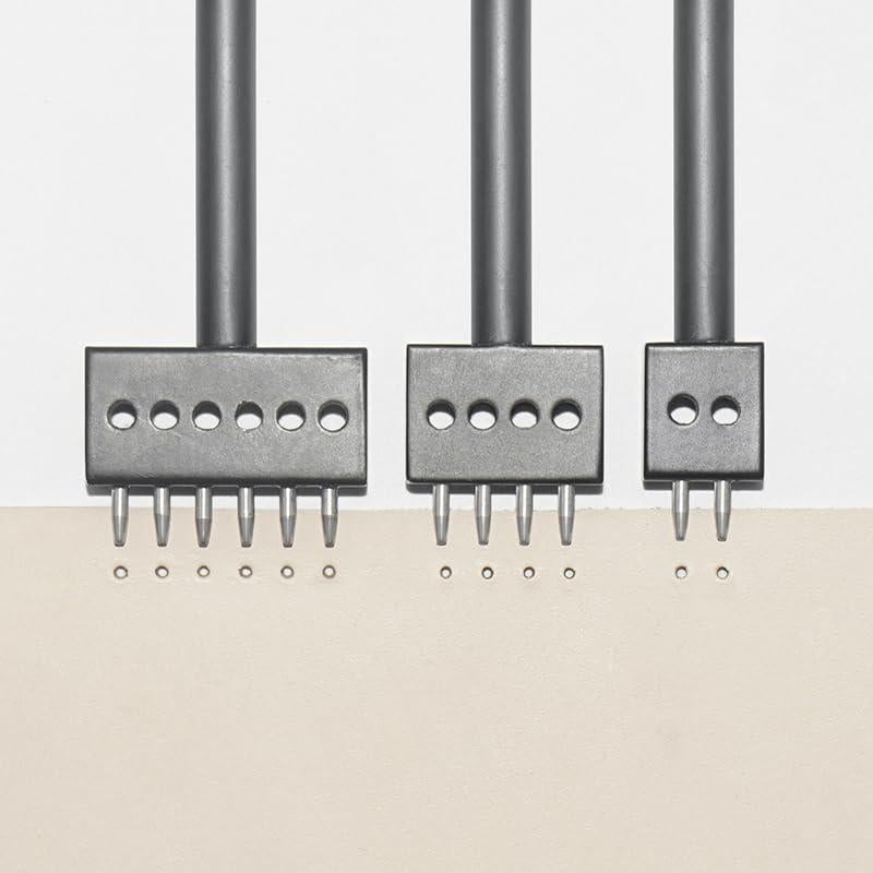 Juego de Perforación de Agujeros Redondos de Cuero RONGXINGSHENG 3pcs 6MM