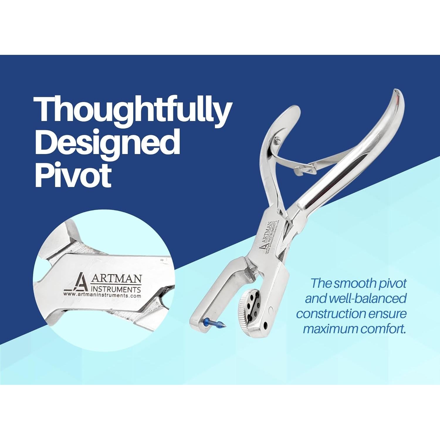 Alicates de Perforación Ainsworth Artman con Punta de Titanio 0.8-2mm