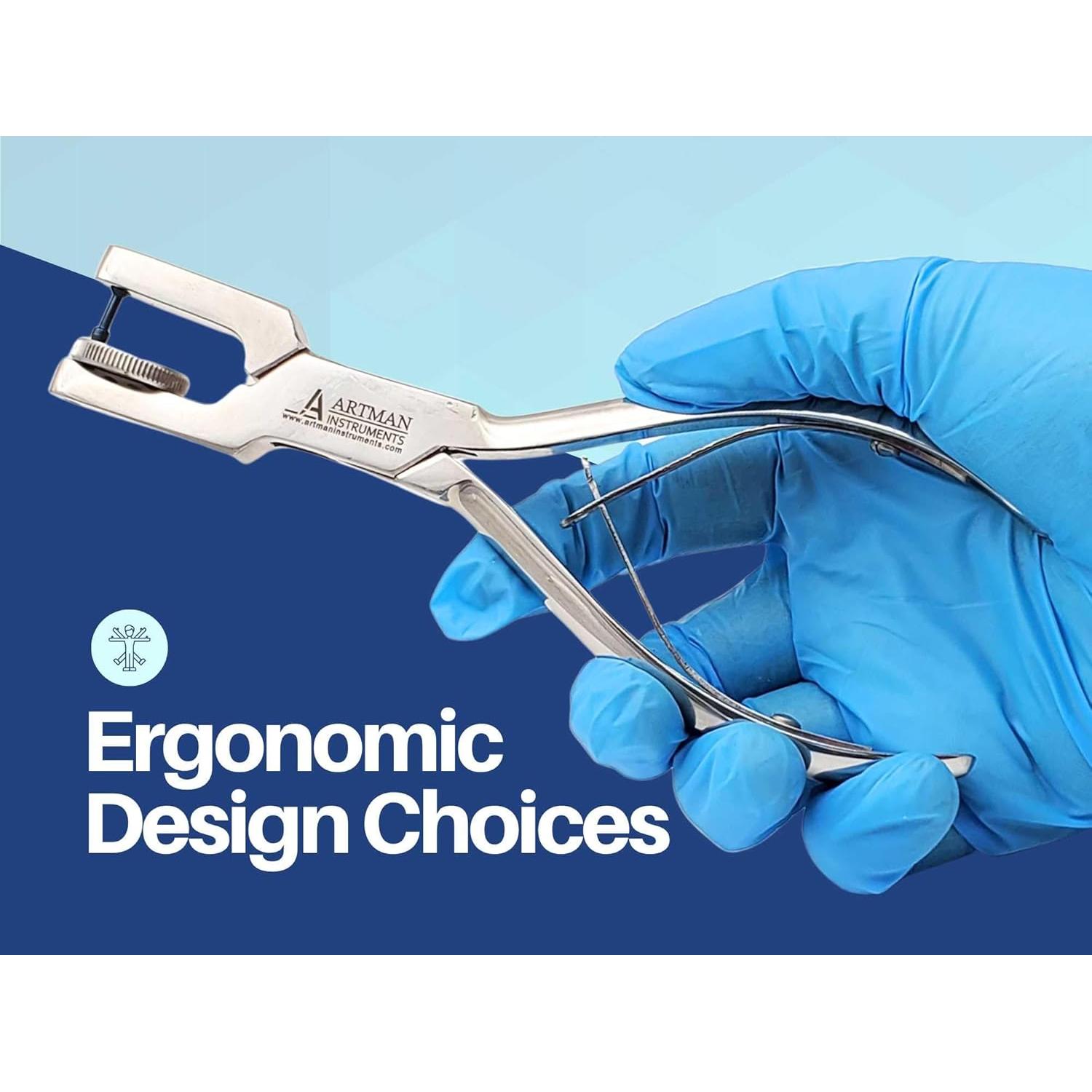 Alicates de Perforación Ainsworth Artman con Punta de Titanio 0.8-2mm