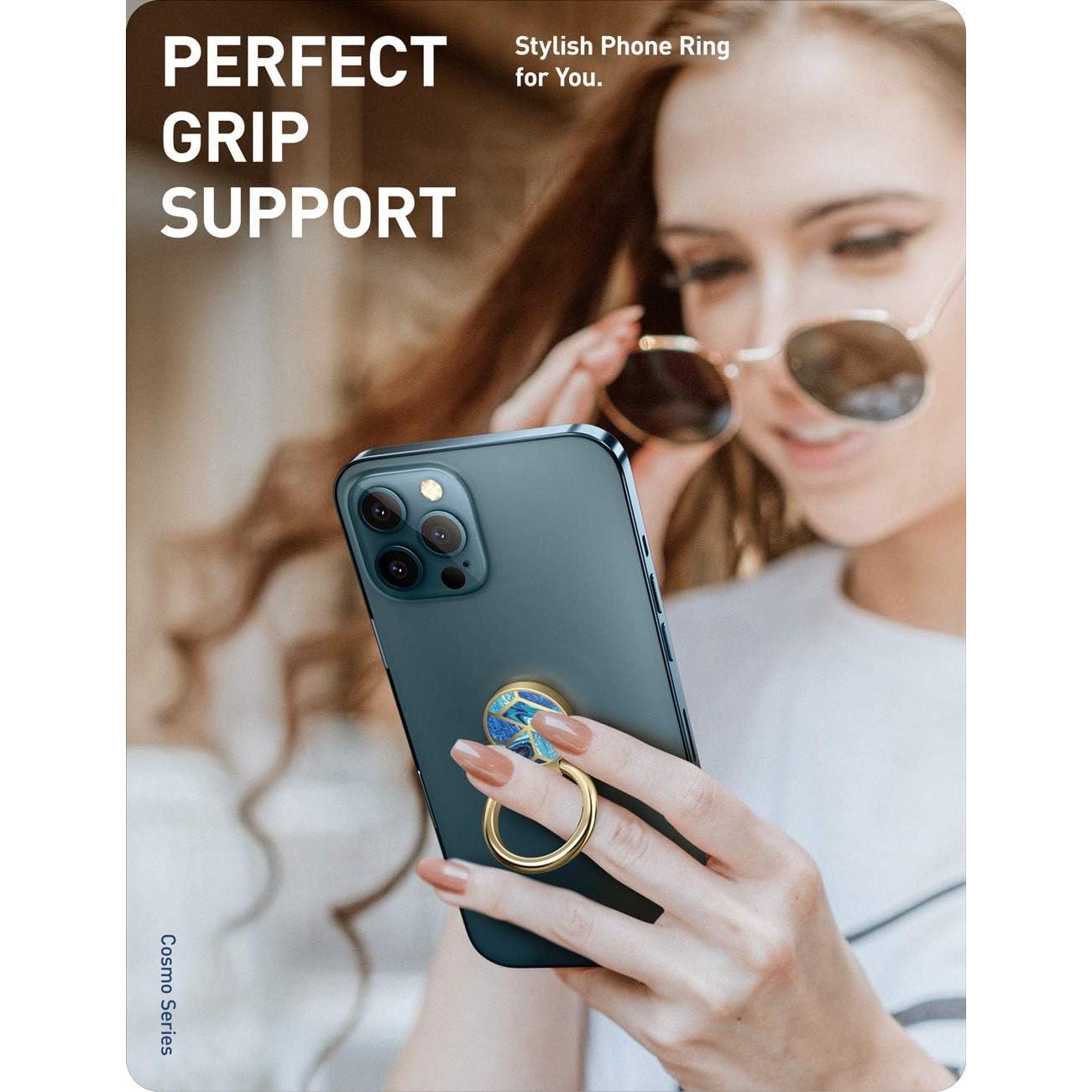 Soporte para anillo de teléfono i-Blaosn Cosmo 360° Azul