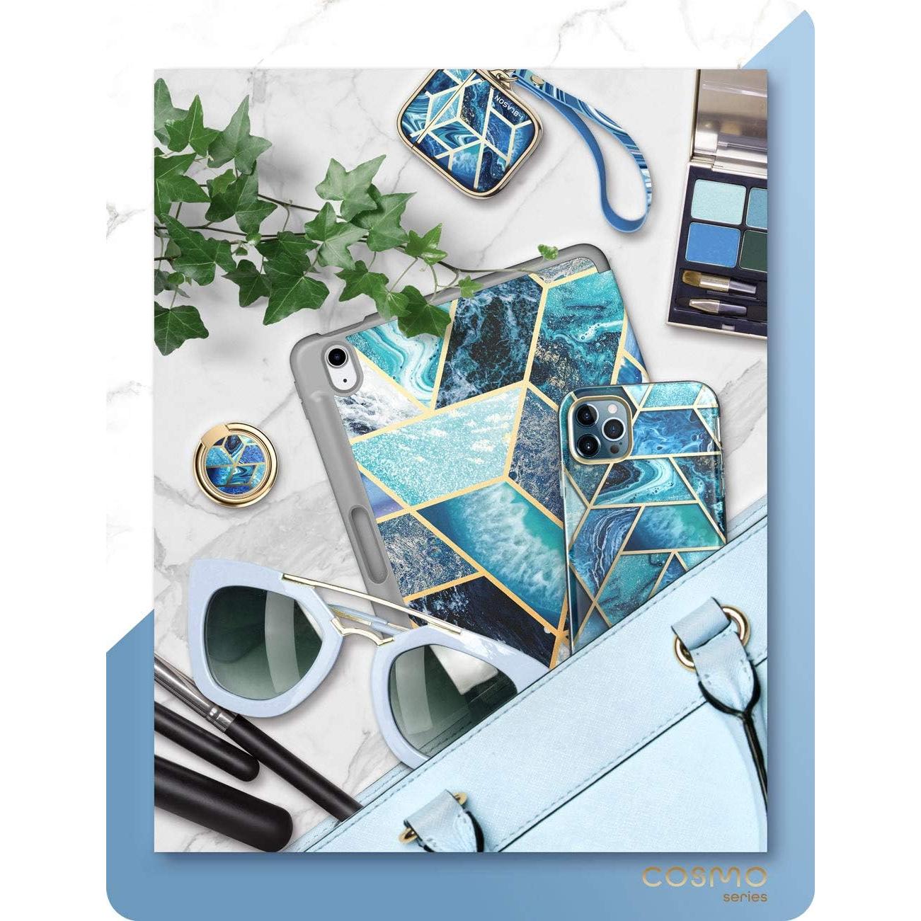 Soporte para anillo de teléfono i-Blaosn Cosmo 360° Azul