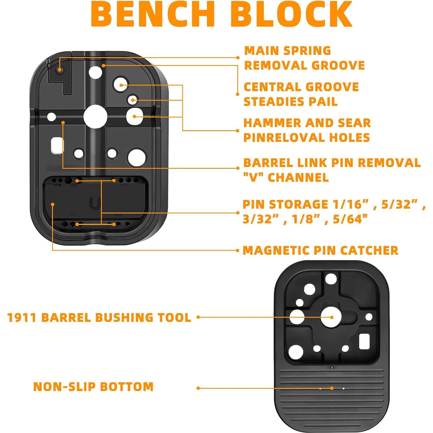 Juego de Punch BESTNULE con Martillo y Bloque de Banco