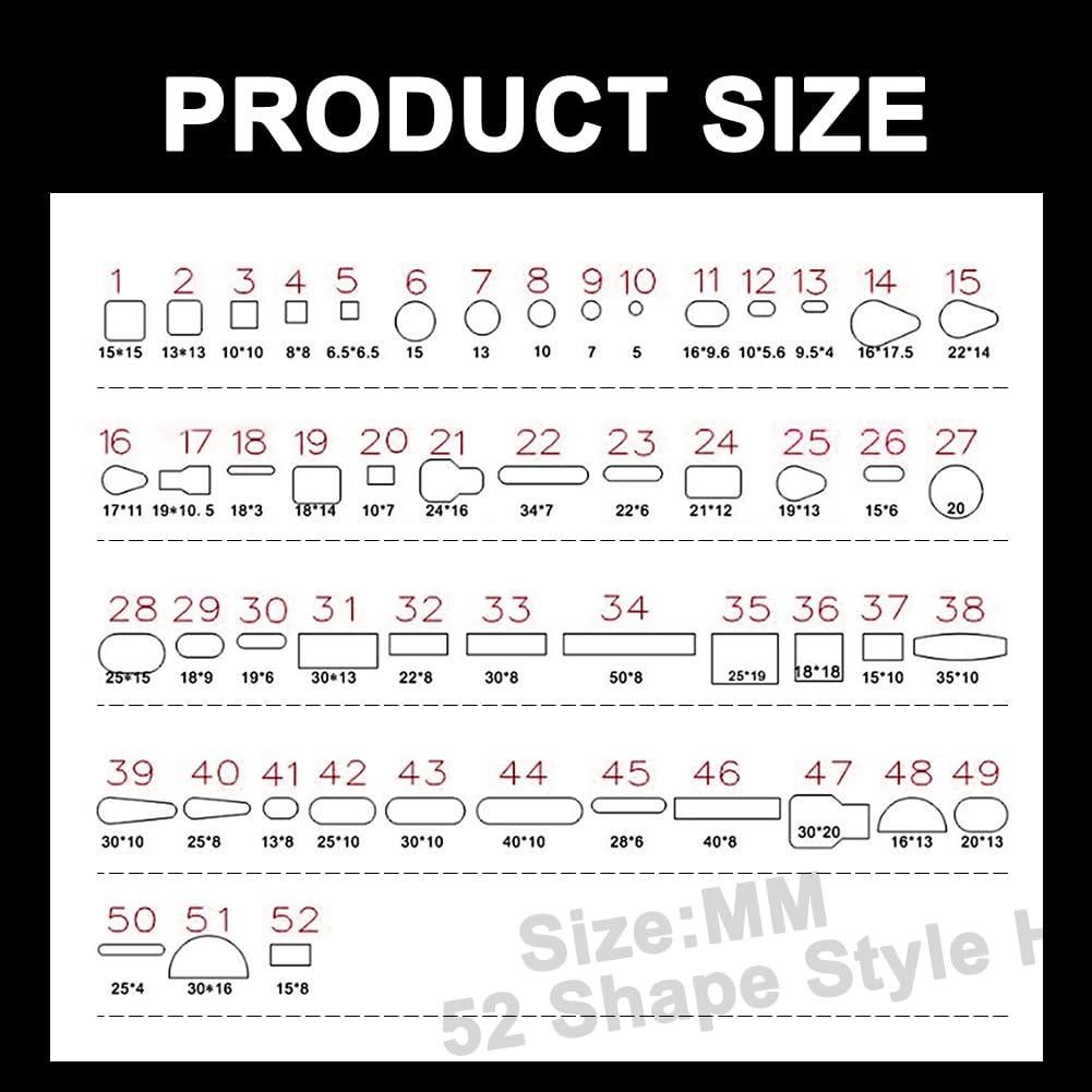 Juego de perforación de cuero Ftyiwu 52 formas con martillo