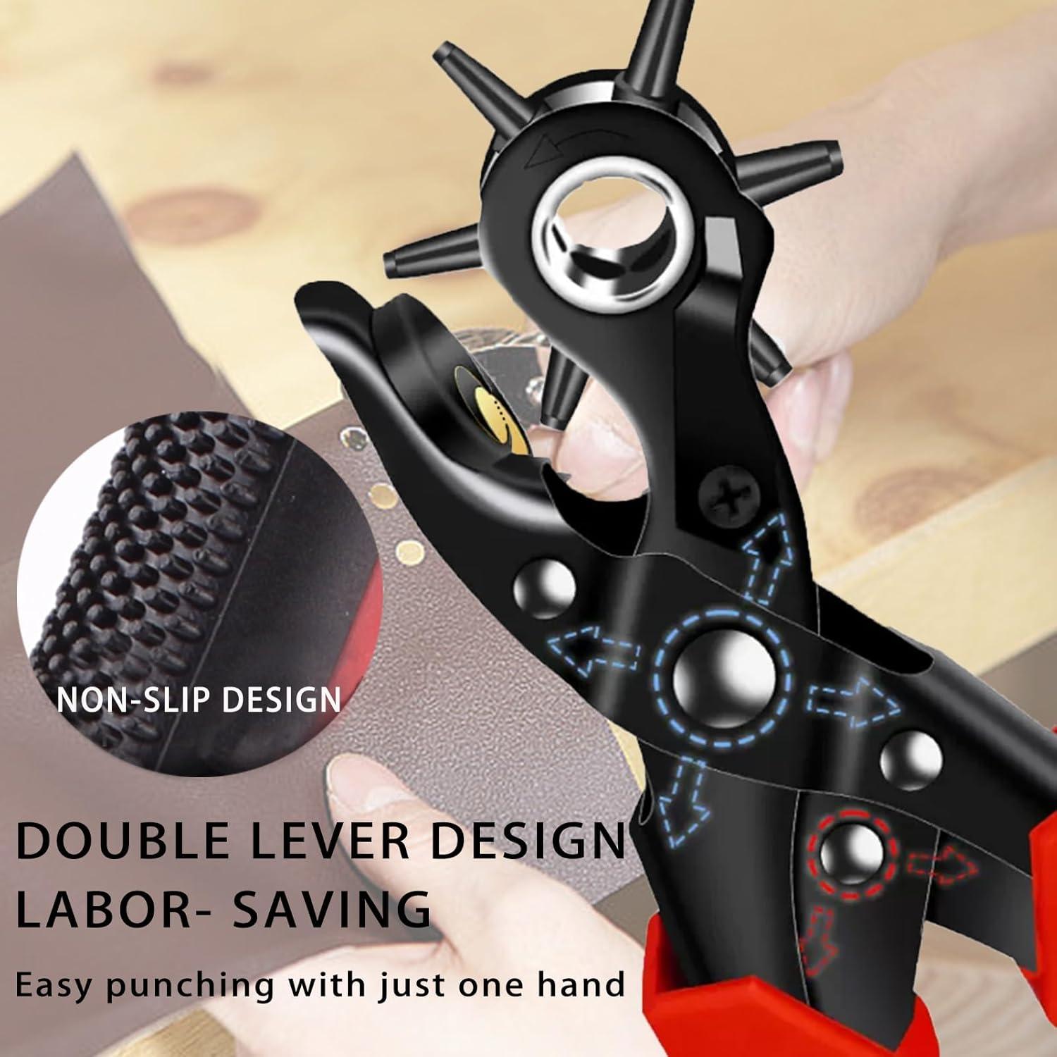 Juego de Perforadores de Cuero NXTOV - Kit Profesional 6 Tamaños