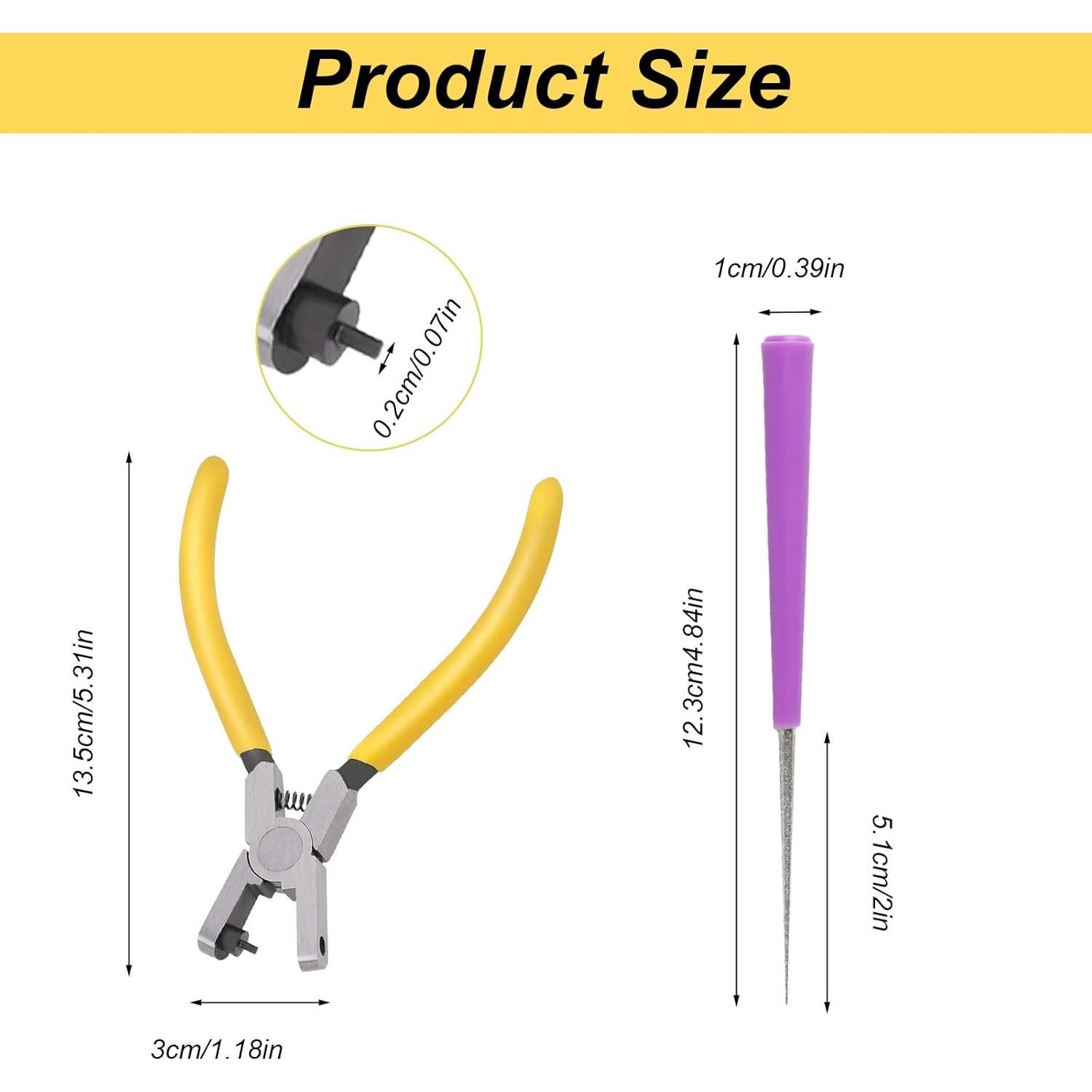 Perforador de Agujeros de Cuero QBXMY7 2.0mm Ergonómico