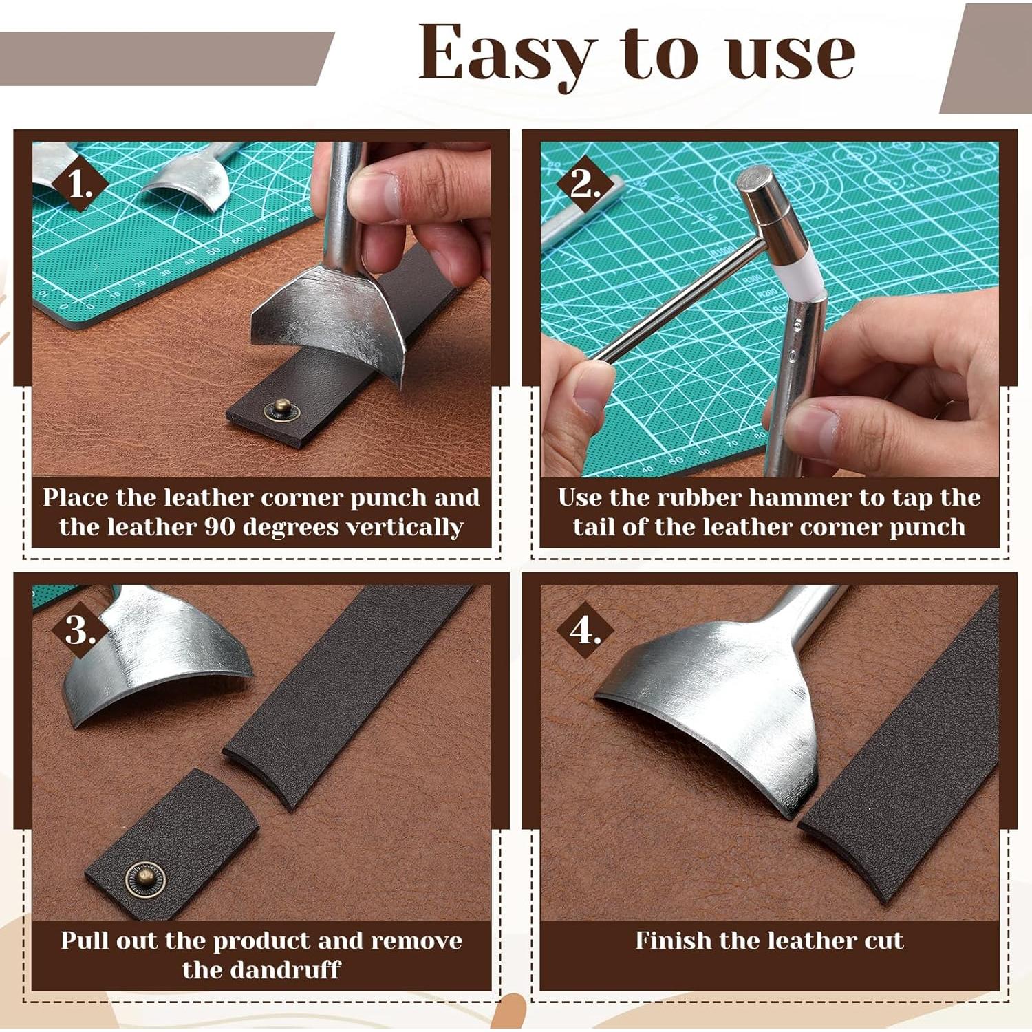 Juego de 9 Piezas Herramientas de Perforación de Cuero FdcLixuvol