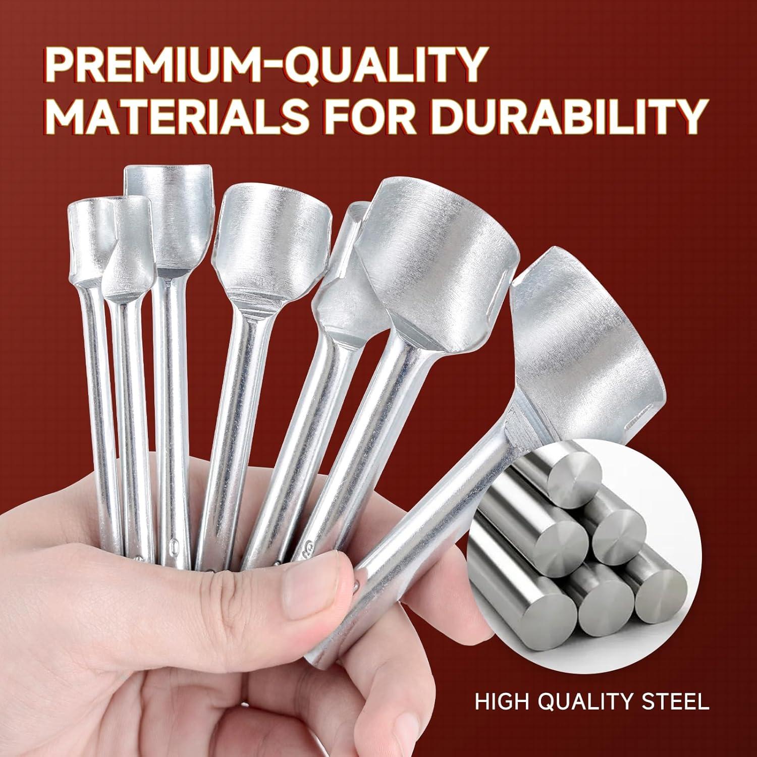 Juego de 7 herramientas de artesanía en cuero Jyvrixa