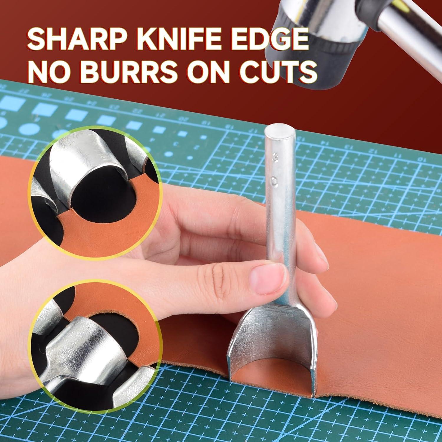 Juego de 7 herramientas de artesanía en cuero Jyvrixa