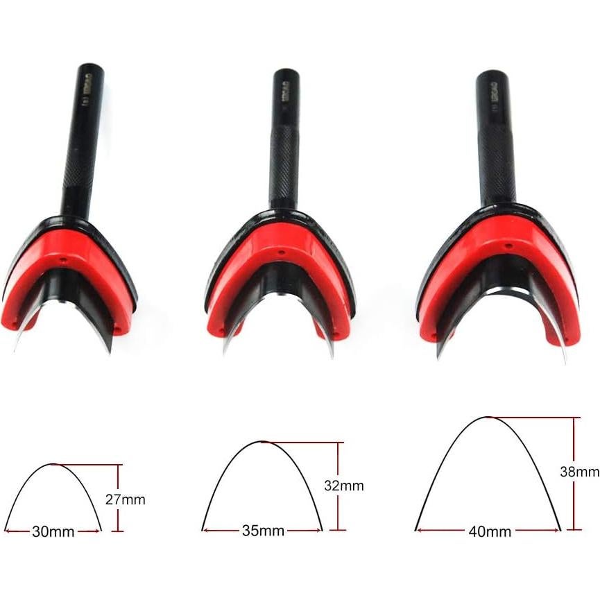 Juego de 3 Piezas Cortador de Punta de Cinturón OWDEN Tipo V