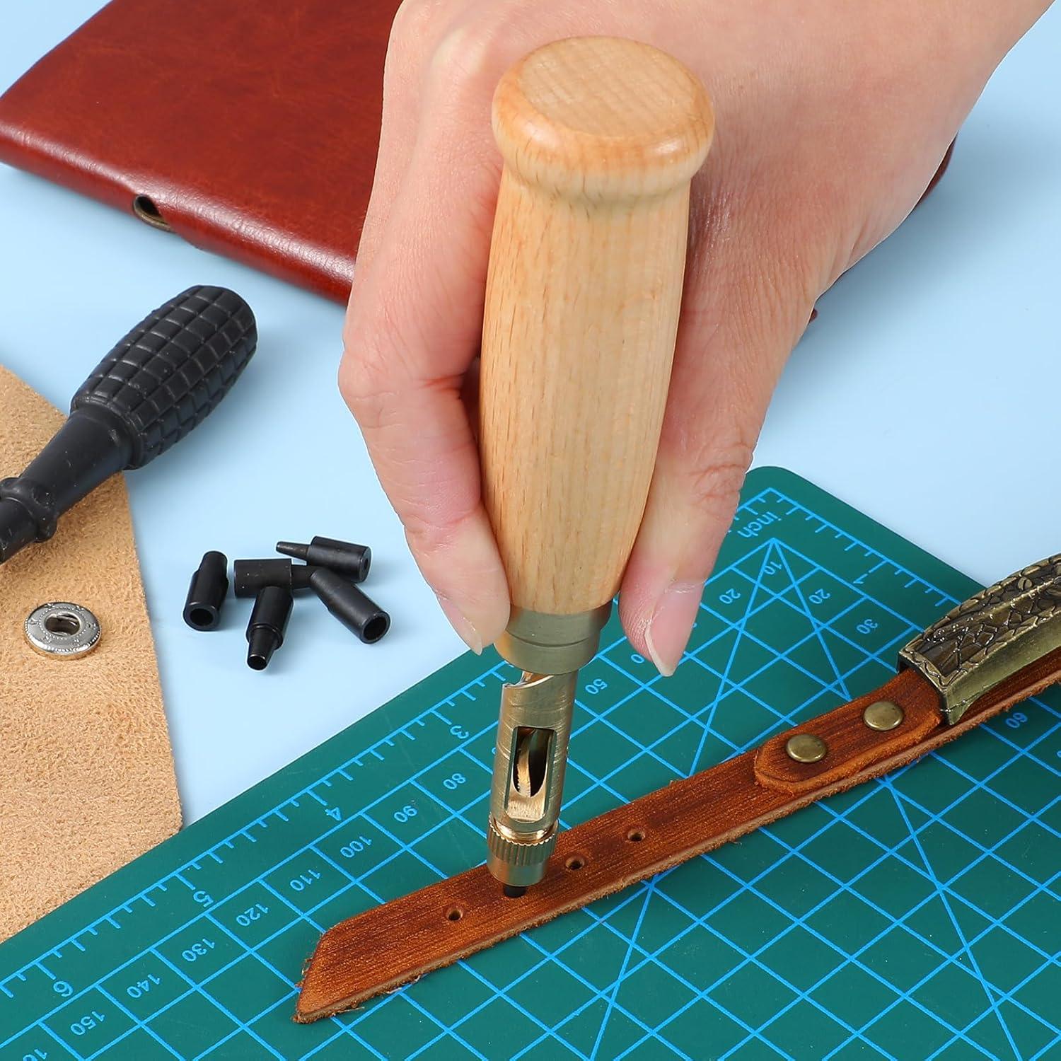 Punzón de Agujeros de Cuero QfwdfcTrenz con 6 Brocas 1.5-4mm