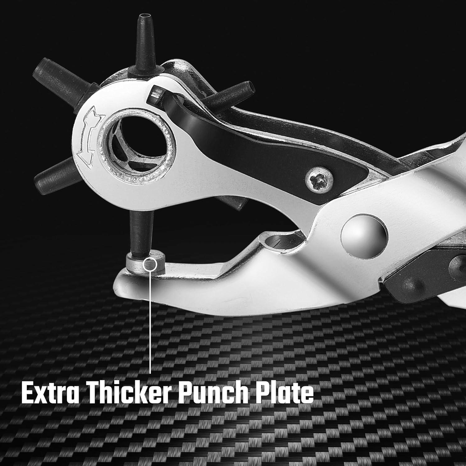 Perforadora Giratoria DURATECH 20 cm para Cuero 6 Tamaños