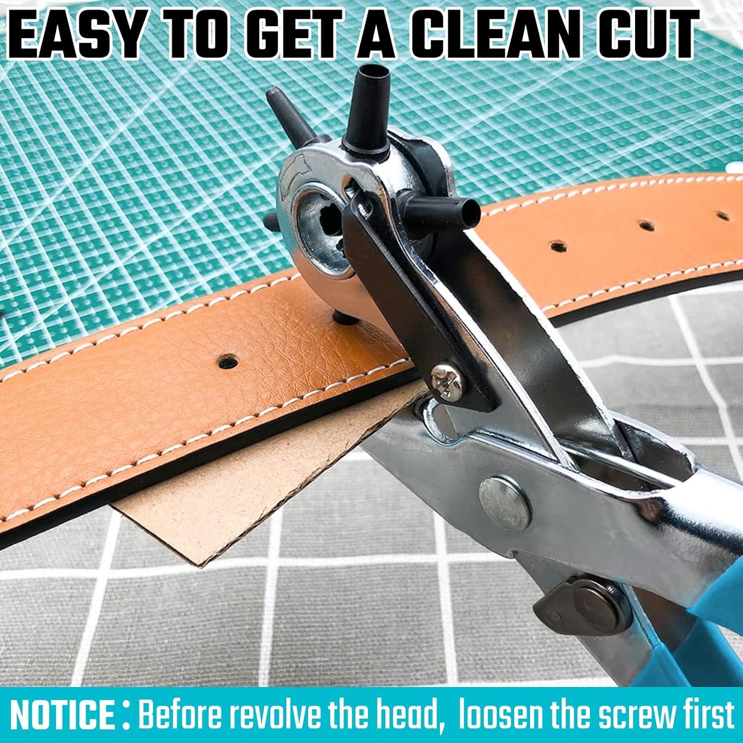 Perforadora Giratoria DURATECH 20 cm para Cuero 6 Tamaños