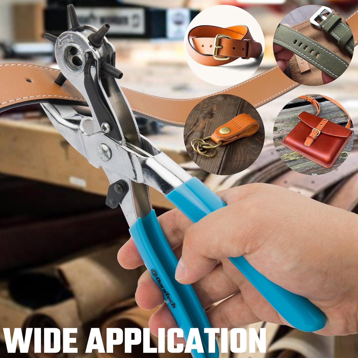 Perforadora Giratoria DURATECH 20 cm para Cuero 6 Tamaños