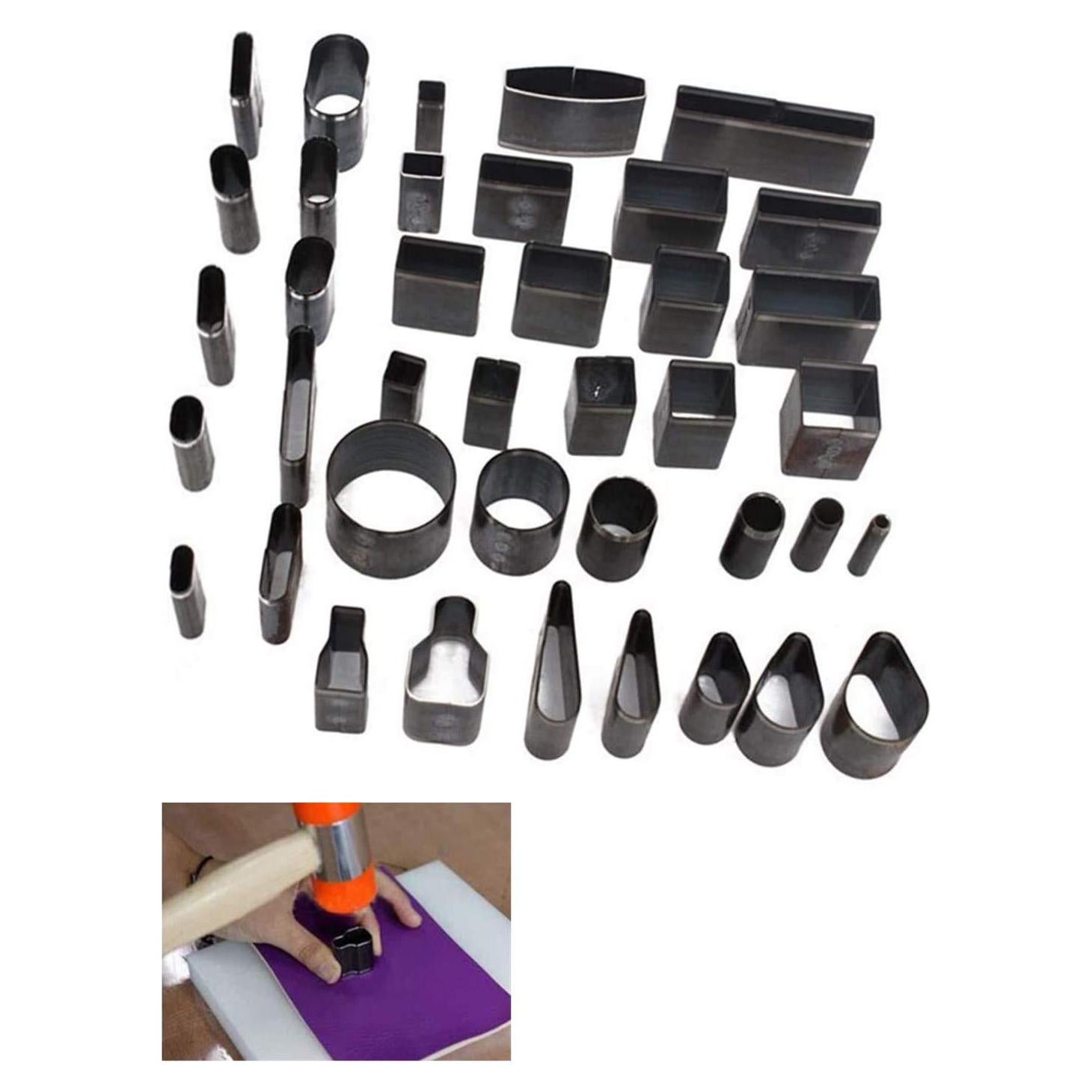 Troqueladora de cuero Jiayouxile 39 formas, acero duradero