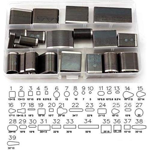 Troqueladora de cuero Jiayouxile 39 formas, acero duradero