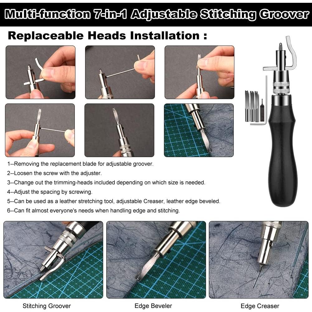 Kit de Herramientas de Trabajo en Cuero TLKKUE 72 Piezas