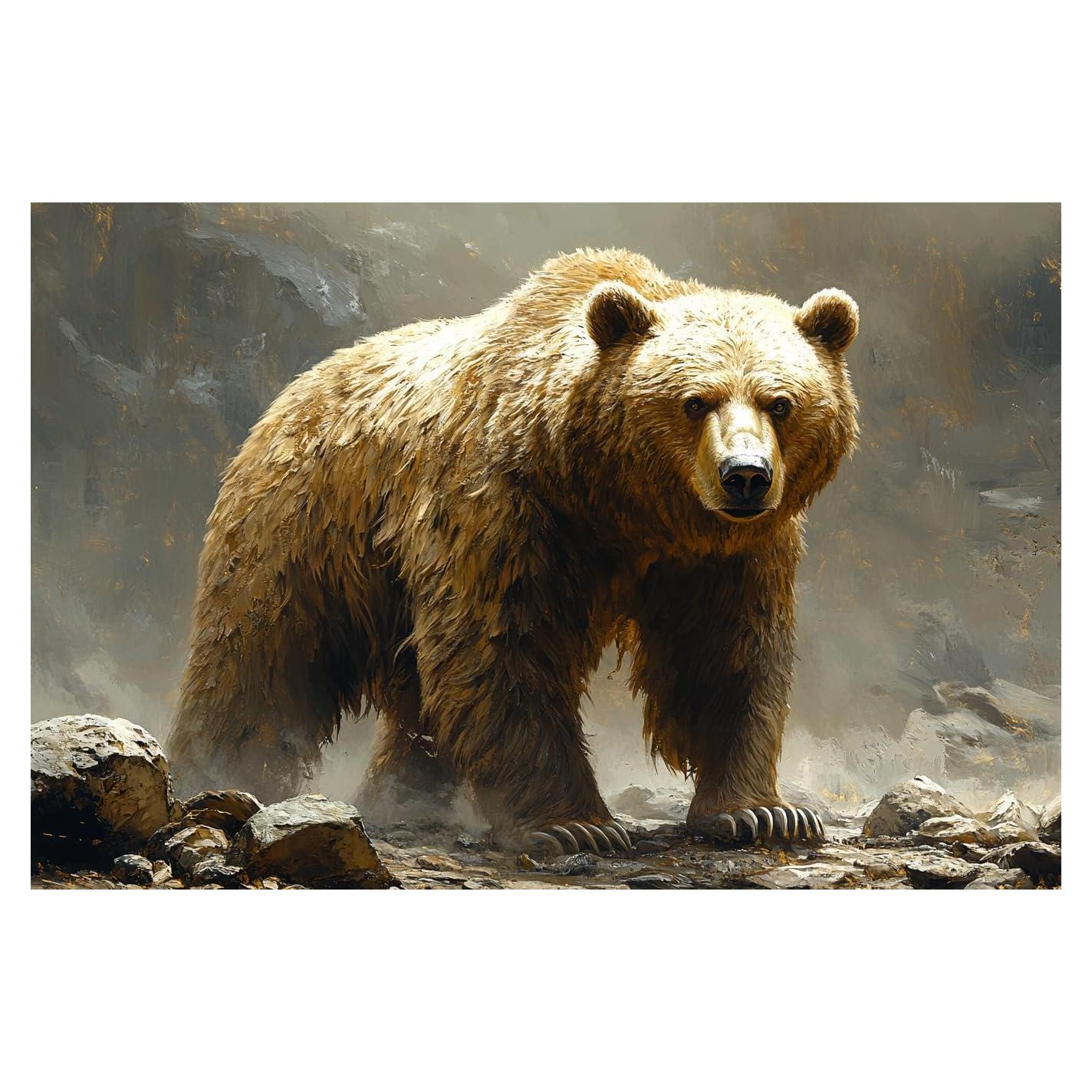 Kit de Pintura por Números KY-lunk 40x50cm Oso Marrón