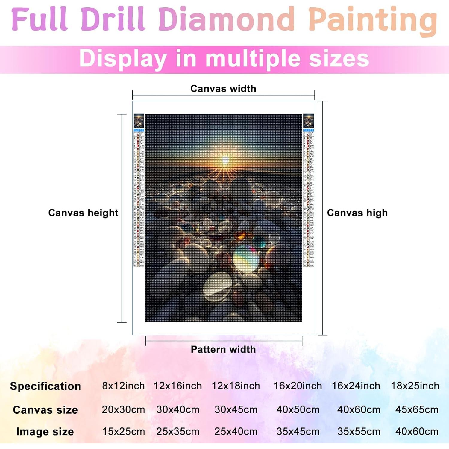 Kit de Pintura de Diamante 5D Directo HJ-3 Atardecer 40.6x50.8cm