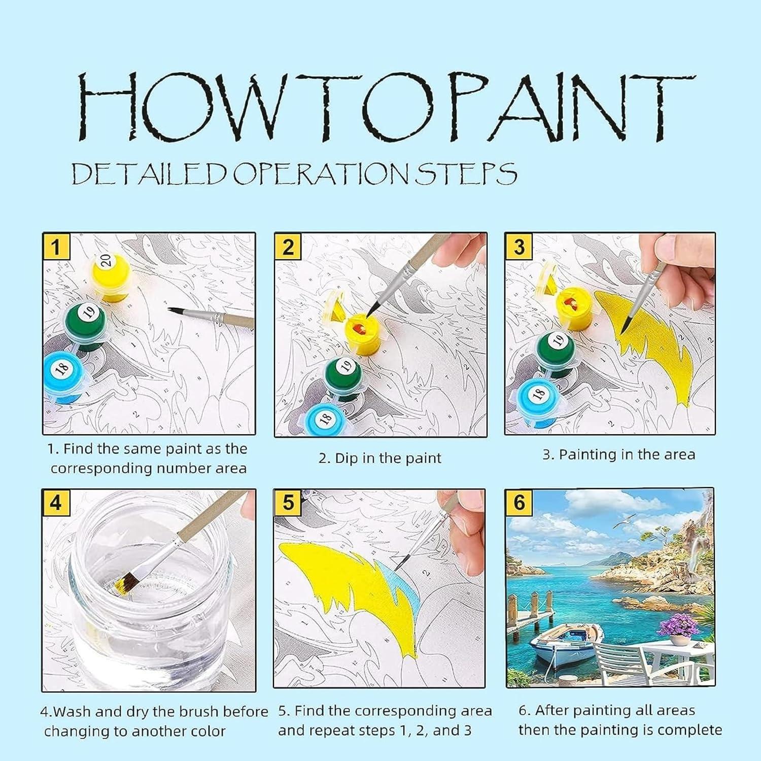 Kit de Pintar por Números KY-lunk 40.64x50.8 cm Adultos