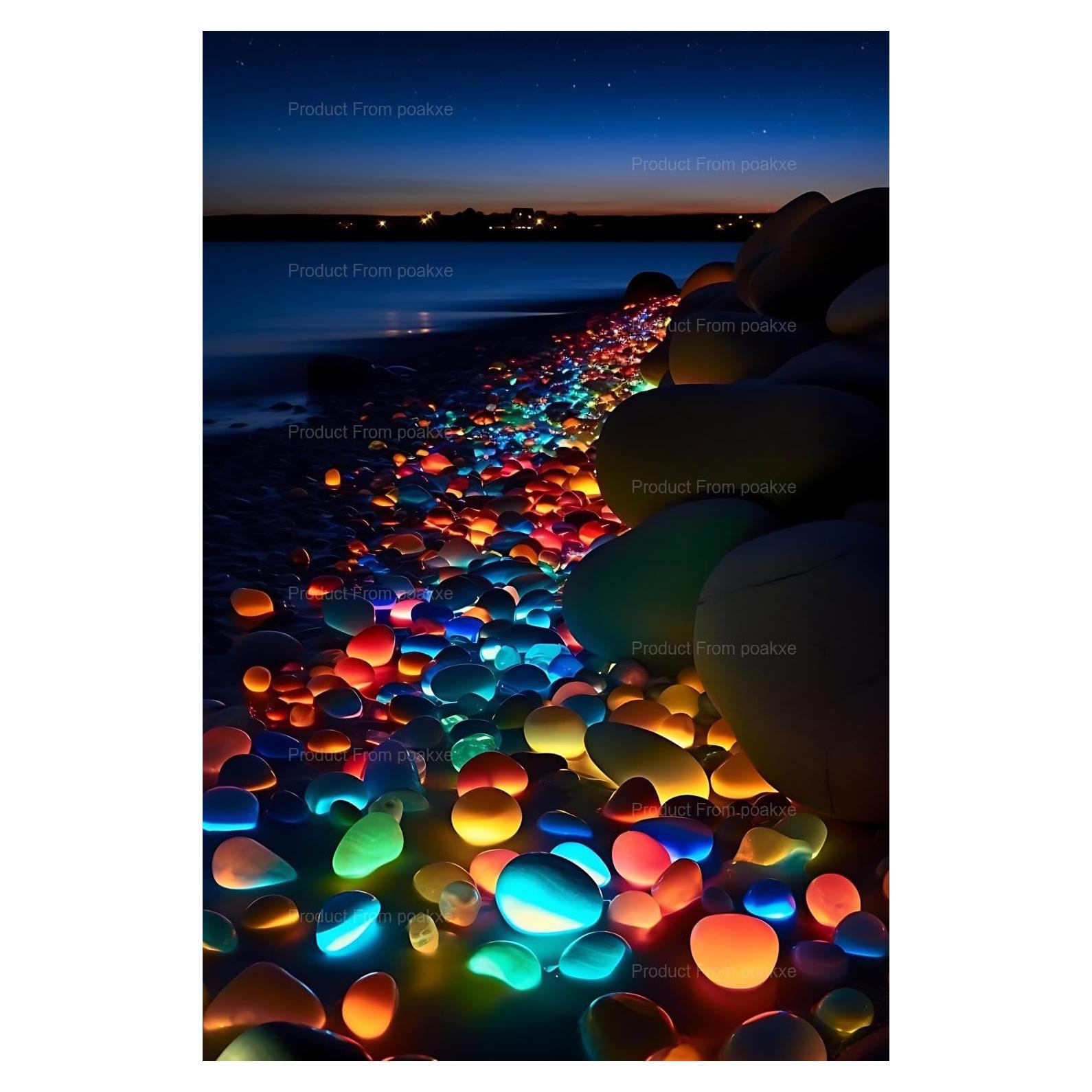 Kit de Pintura de Diamantes 5D poakxe Río Colorido 25.4x30.5 cm