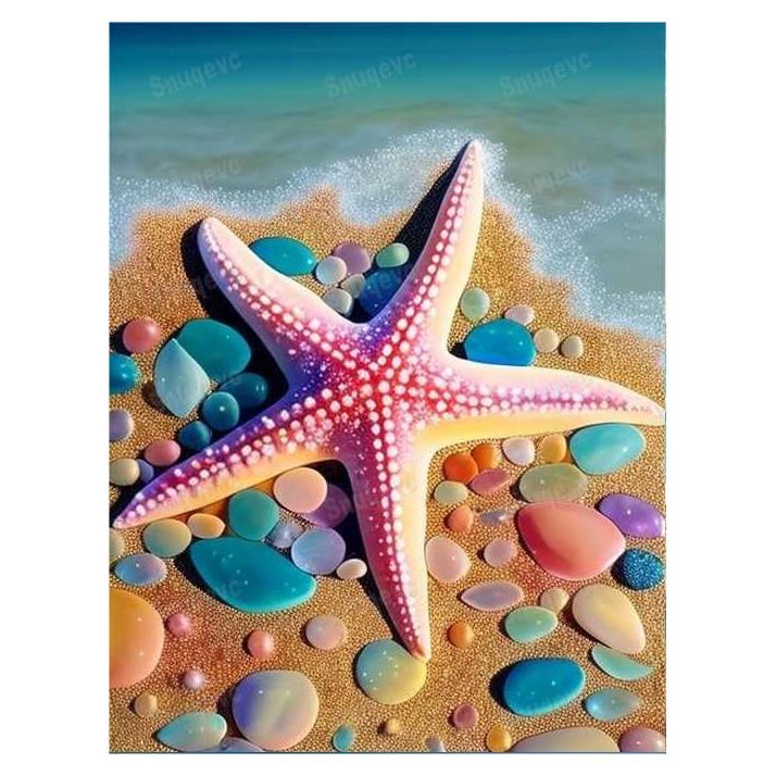 Kit de Pintura de Diamantes Snuqevc 50x50cm Estrella de Mar