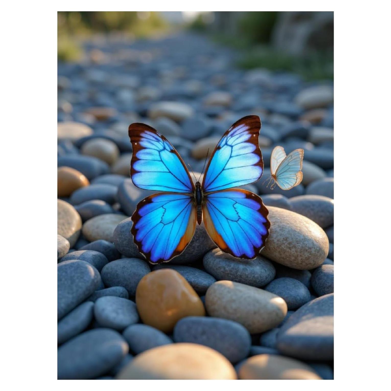 Kit de Pintura de Diamante TZTTZT Mariposa Azul 30x40 cm