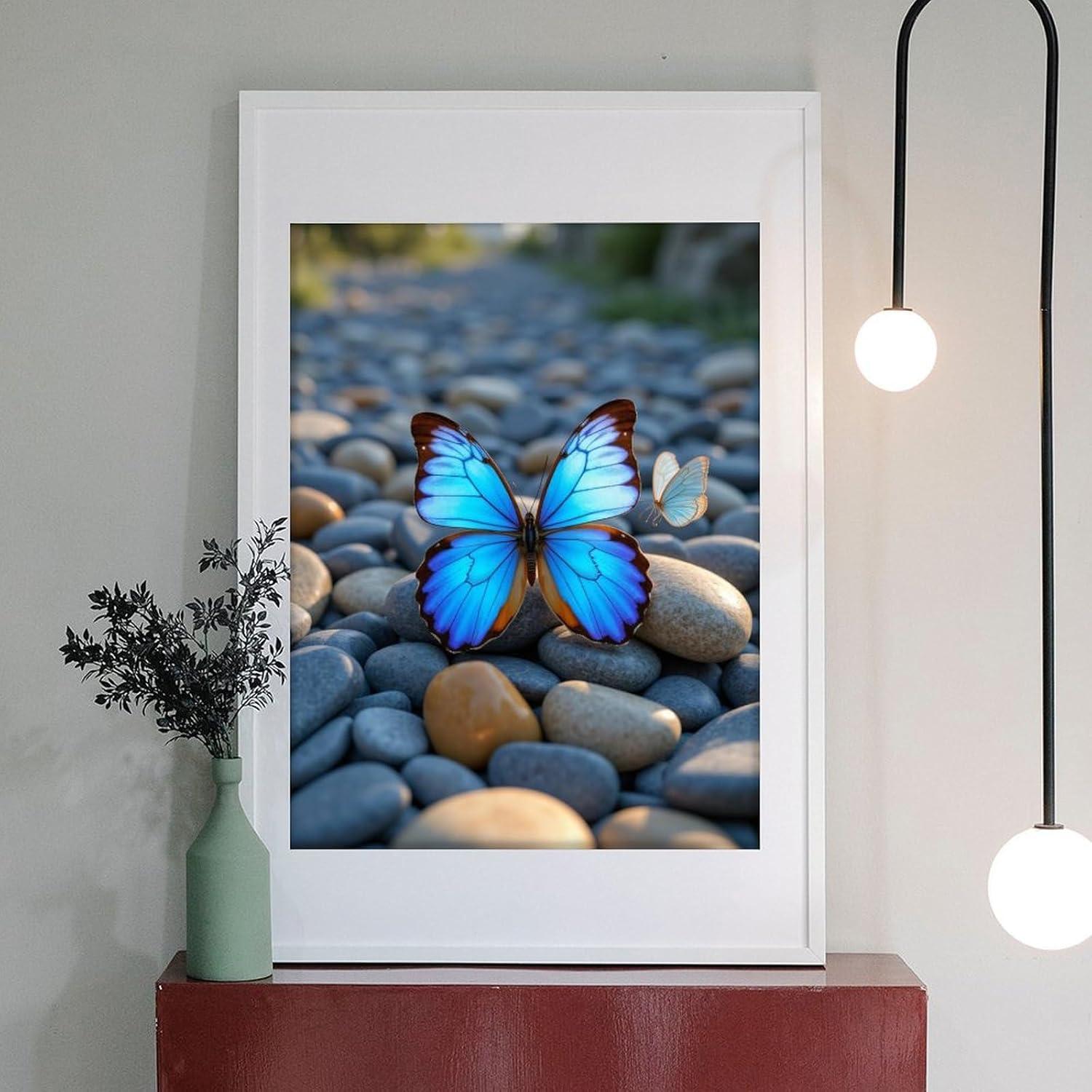 Kit de Pintura de Diamante TZTTZT Mariposa Azul 30x40 cm