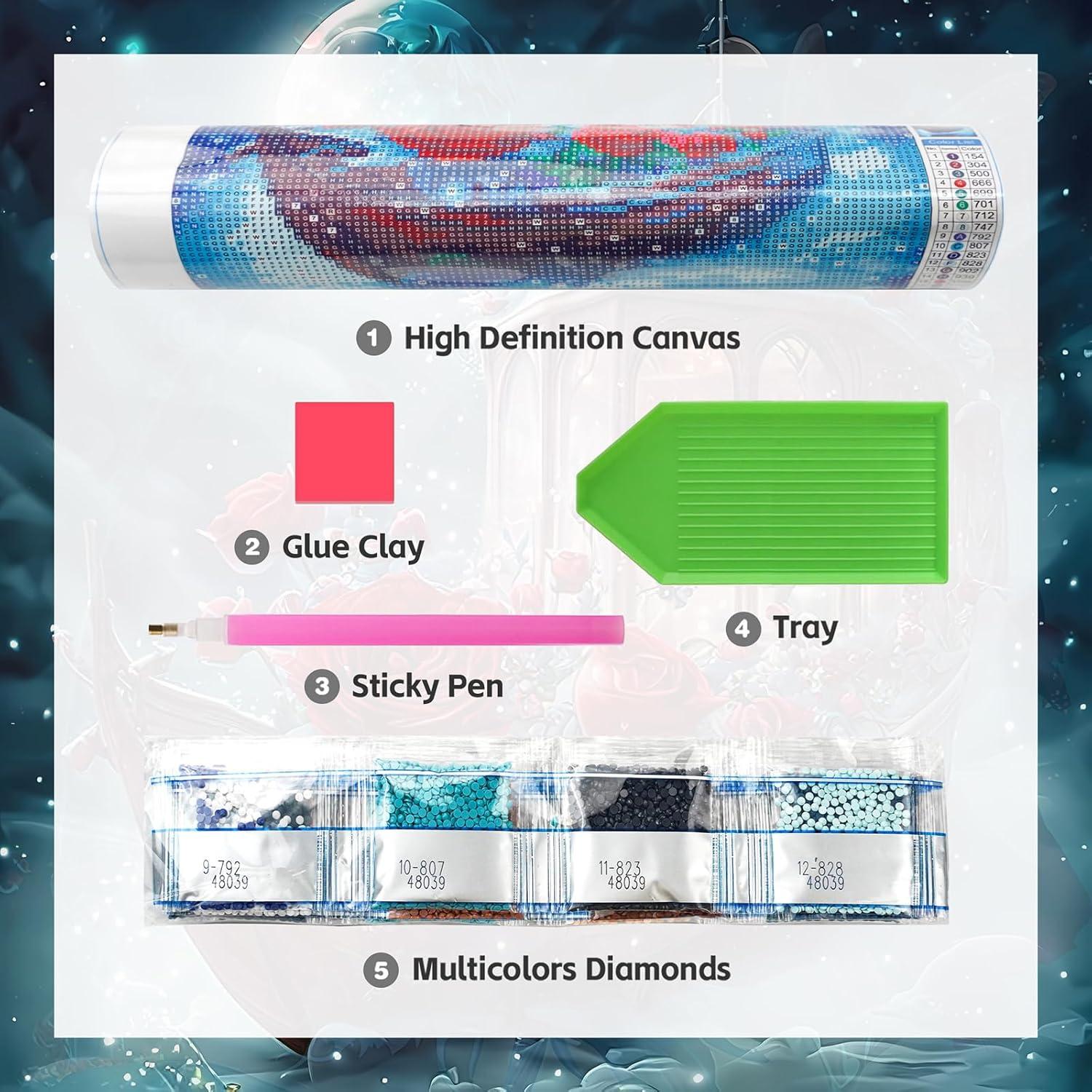 Kit de Pintura de Diamante TZTTZT Mariposa Azul 30x40 cm