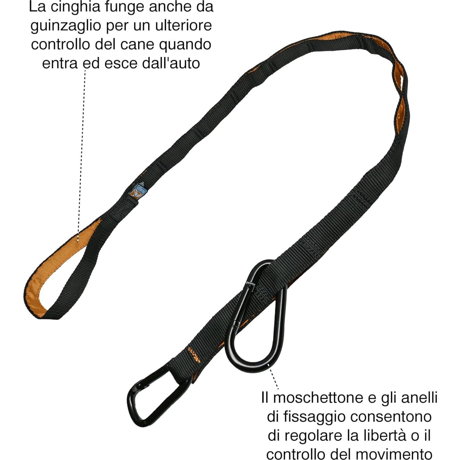 Kurgo Auto Zipline Correa de Seguridad para Perros 1.83m