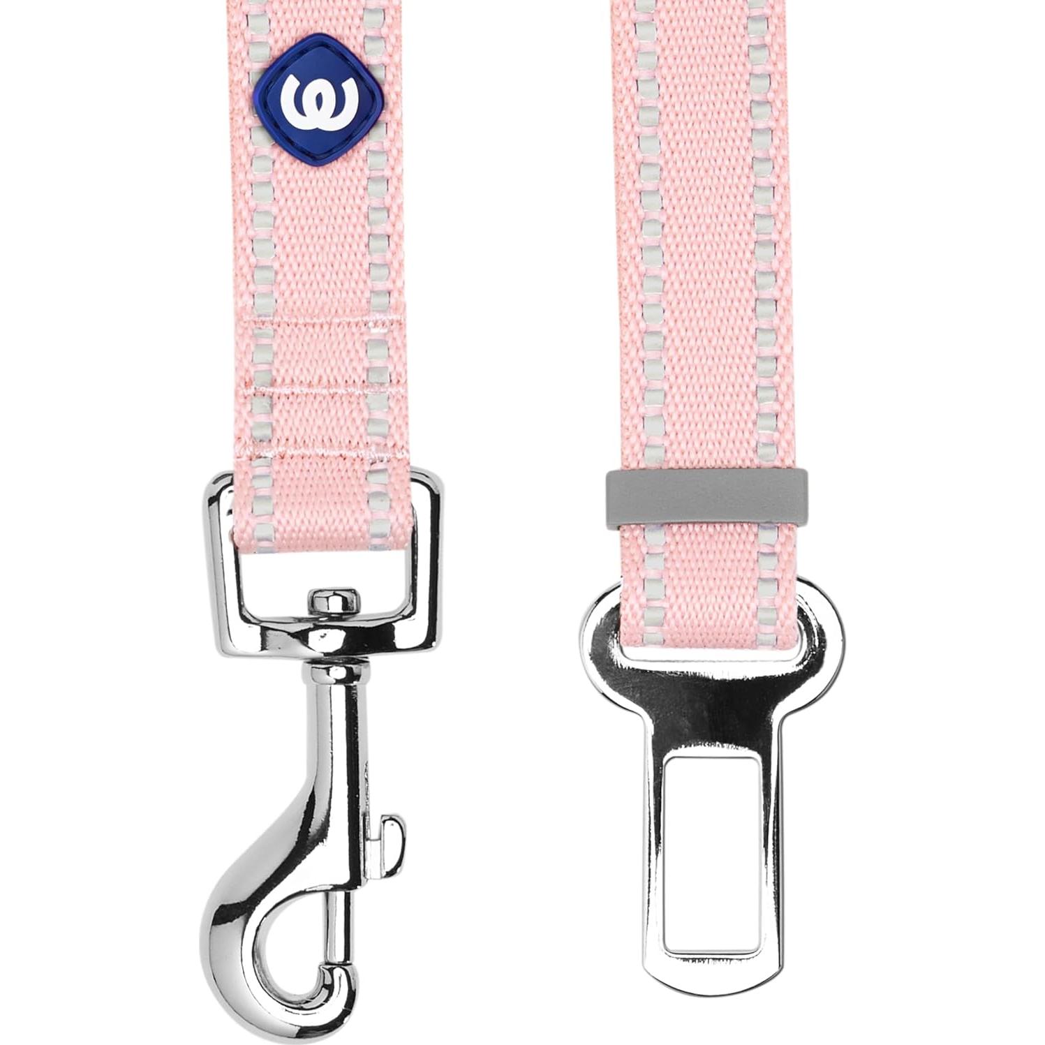 Cinturón de Seguridad Reflectante para Perros Blueberry Pet Rosa