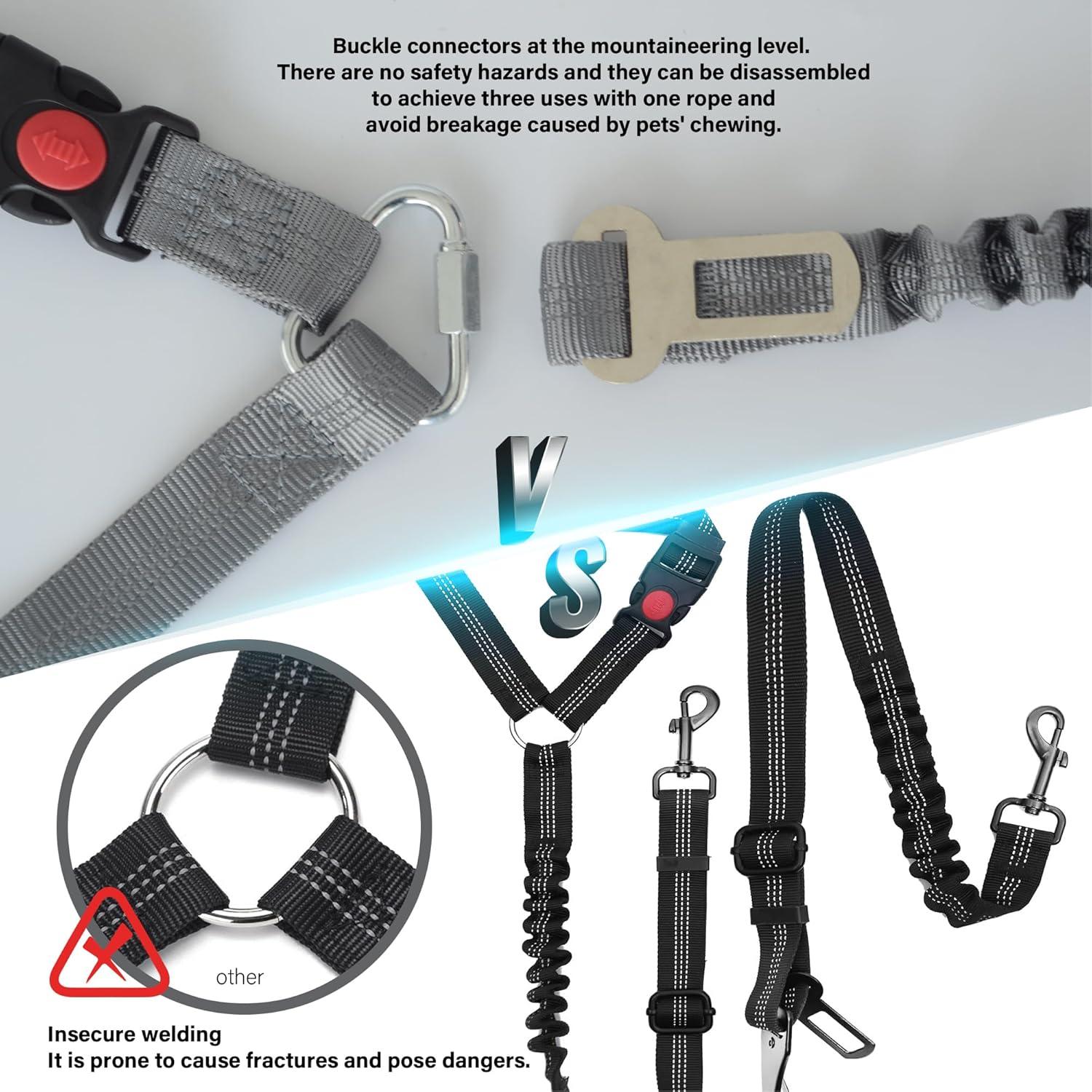 Arnés de Seguridad para Perros JCIIEWF Rojo - 3 en 1 con Kit de Viaje