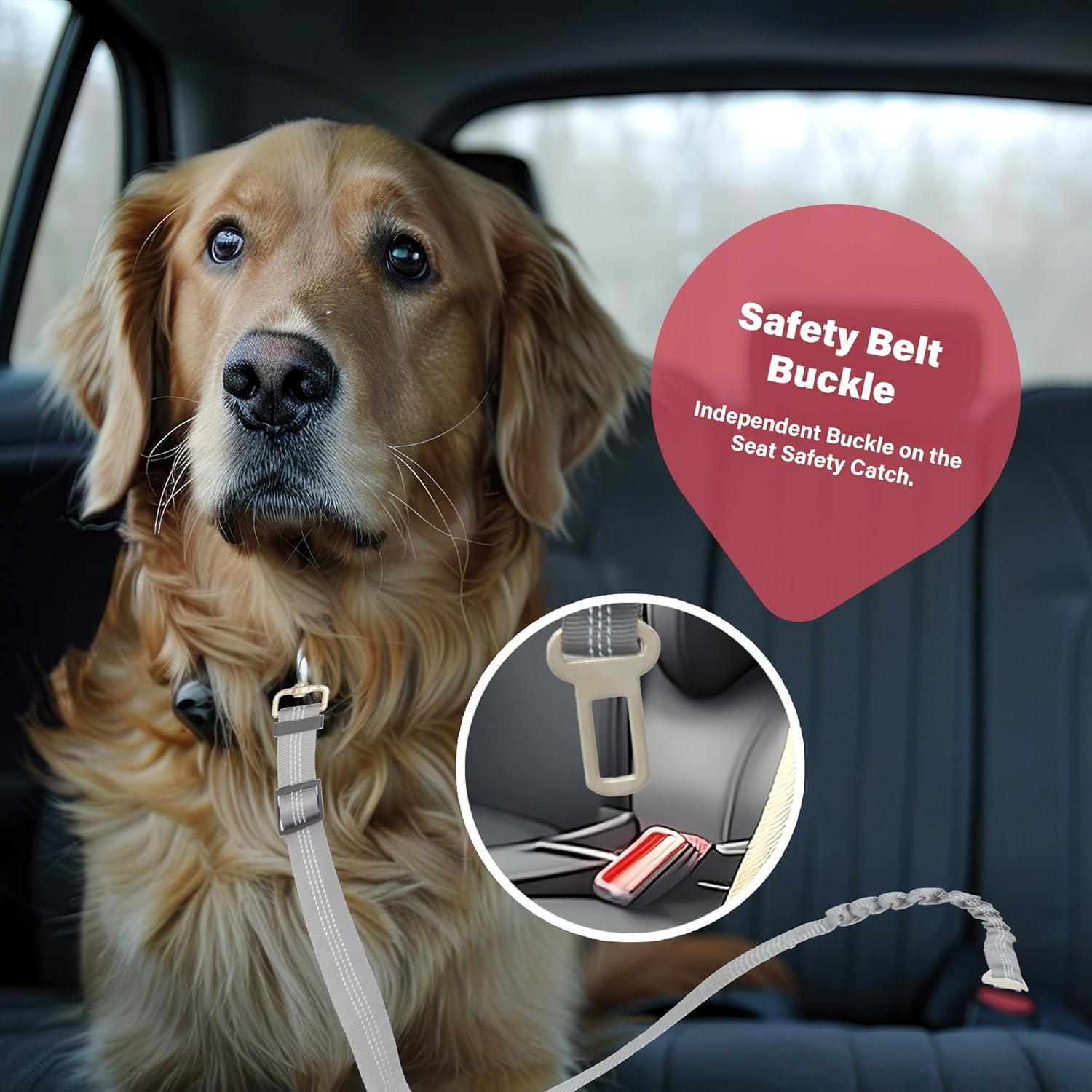 Arnés de Seguridad para Perros JCIIEWF Rojo - 3 en 1 con Kit de Viaje