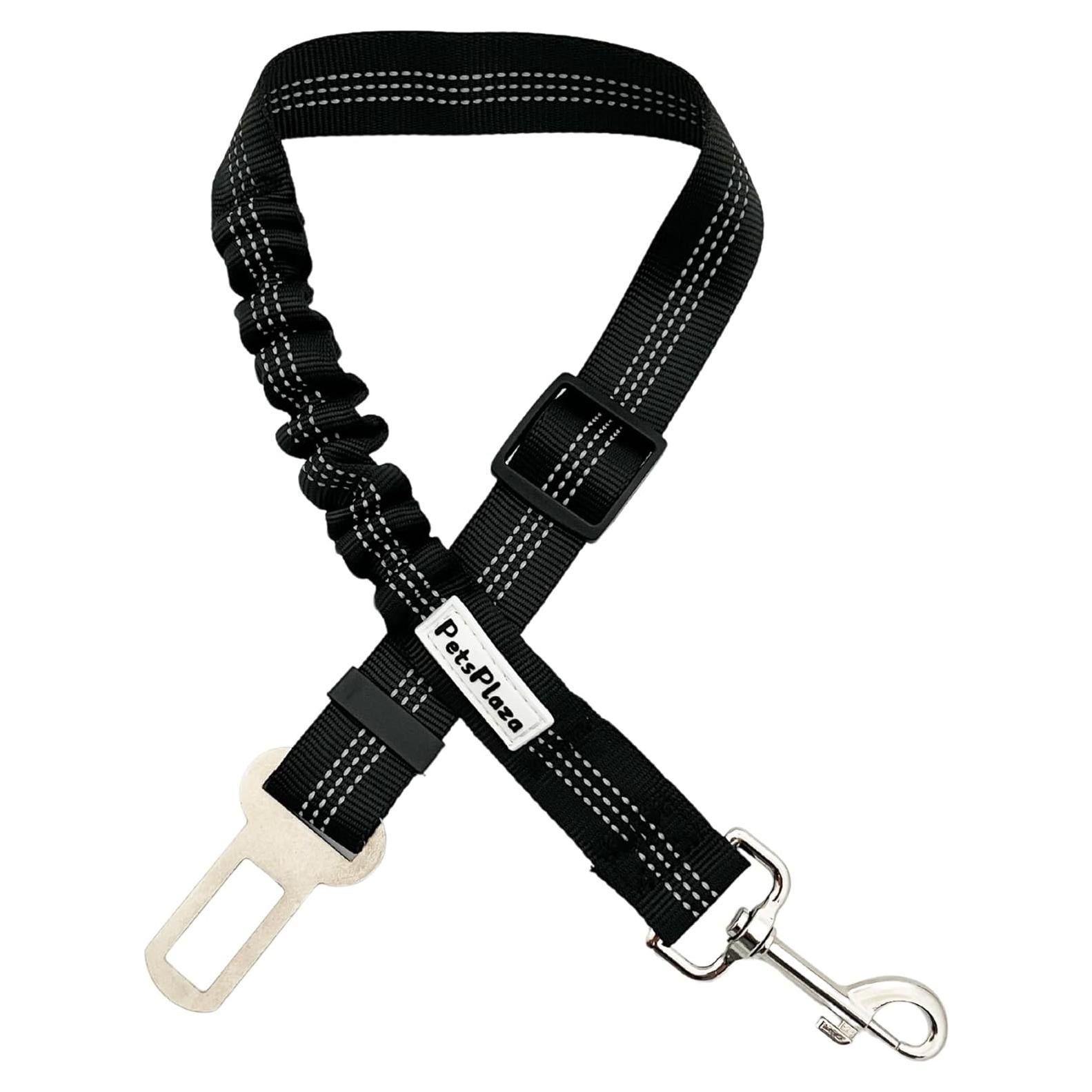 Cinturón de Seguridad Ajustable para Perros PETSPLAZA - Negro