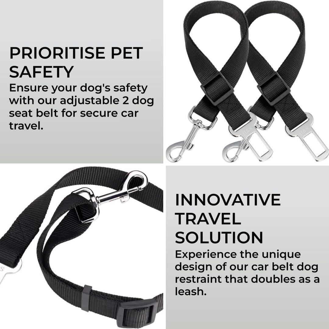 Cinturón de Seguridad para Perros H&S Ajustable Nylon 49-77cm