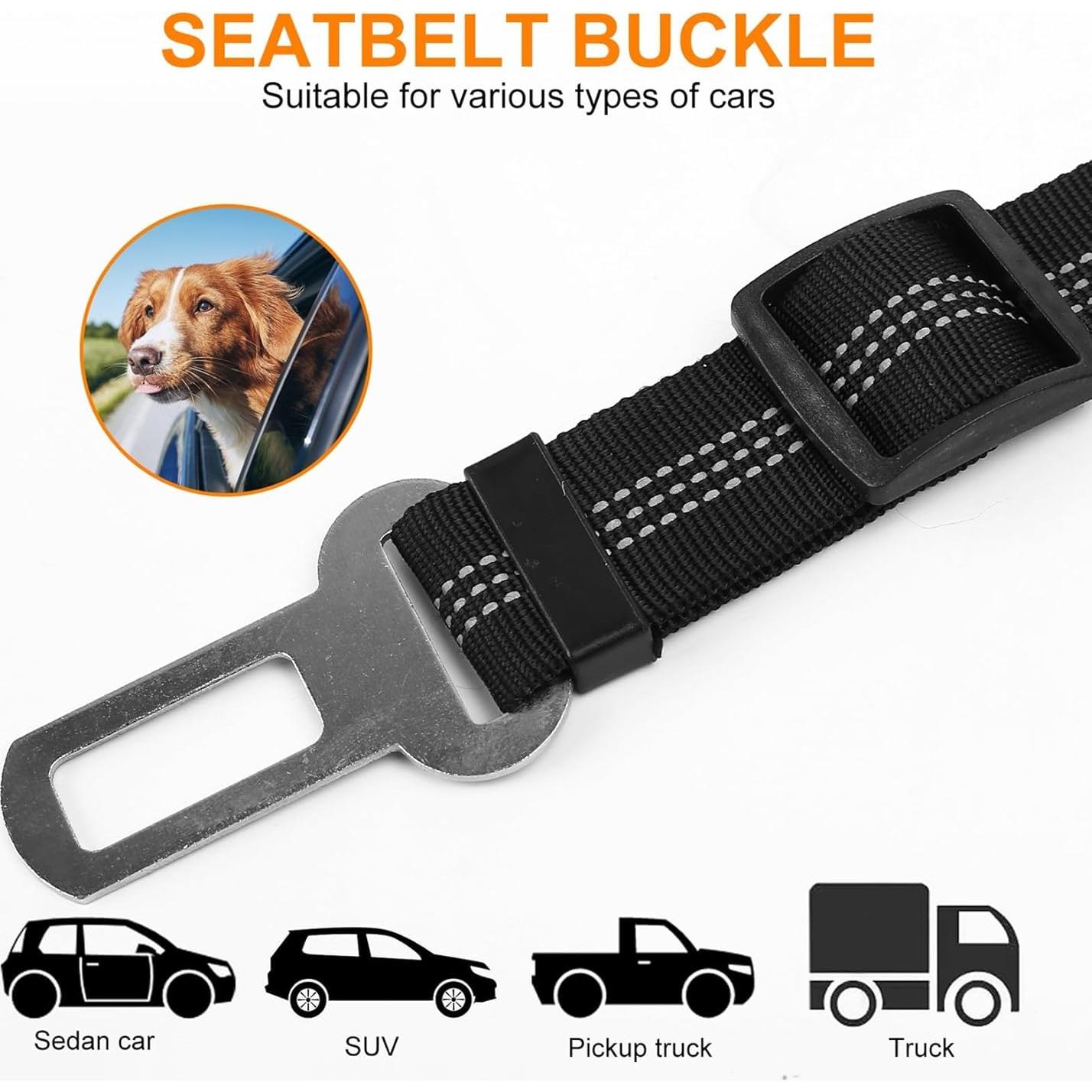 Cinturón de Seguridad para Perros Bubflkbg Ajustable 54-74 cm
