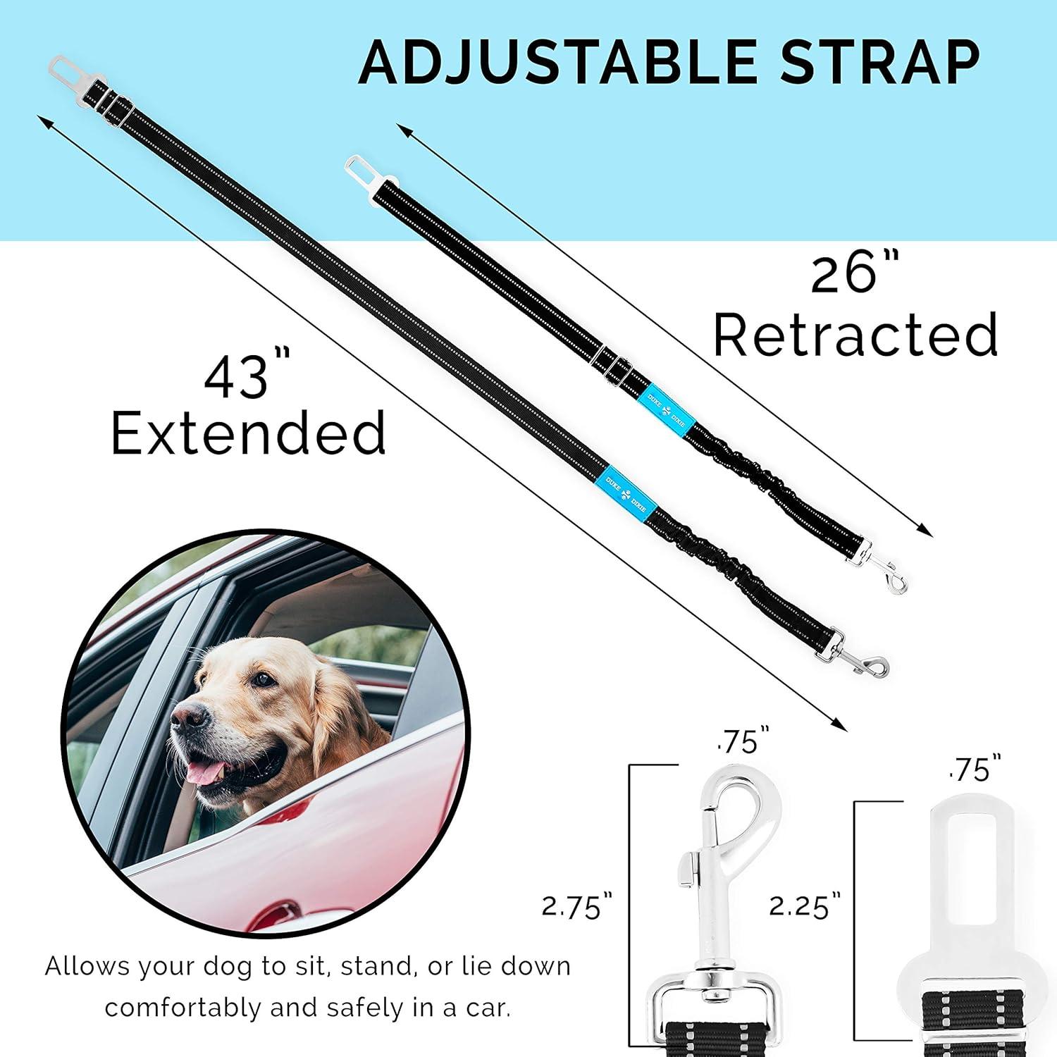 Cinturón de Seguridad para Mascotas Duke & Dixie - Ajustable 66-109 cm