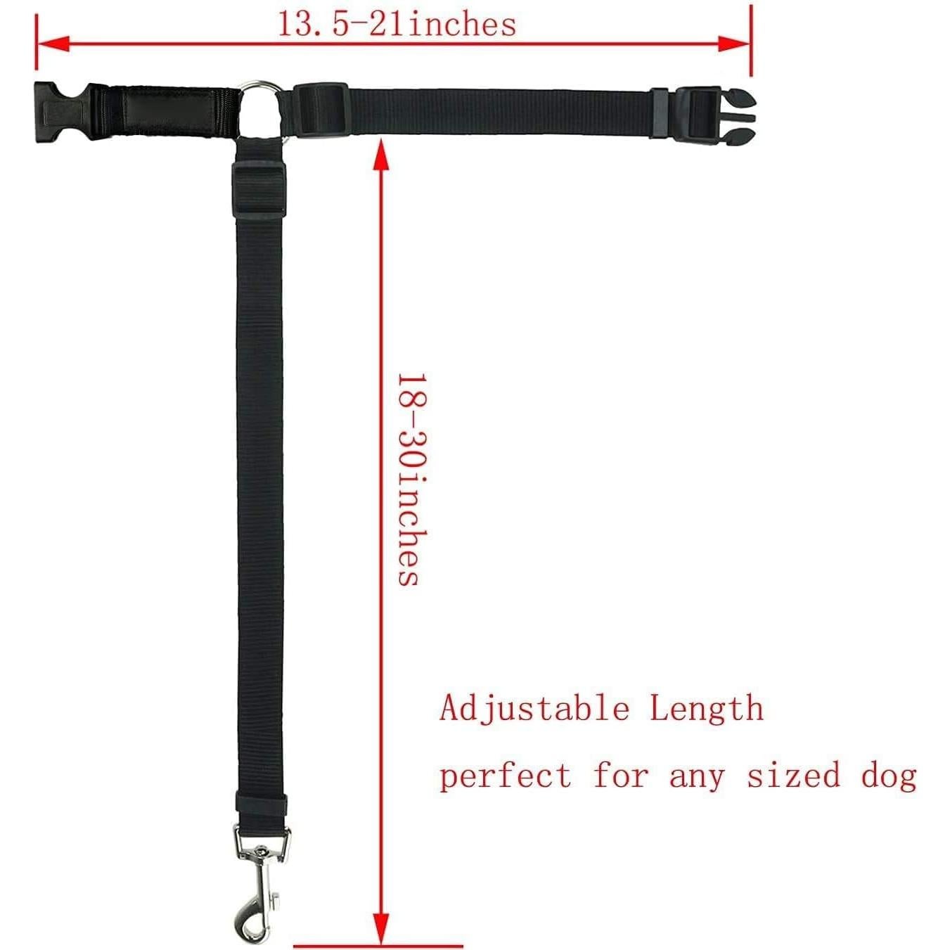 Correa de Seguridad para Mascotas Suytipe Ajustable 2Pack Negro