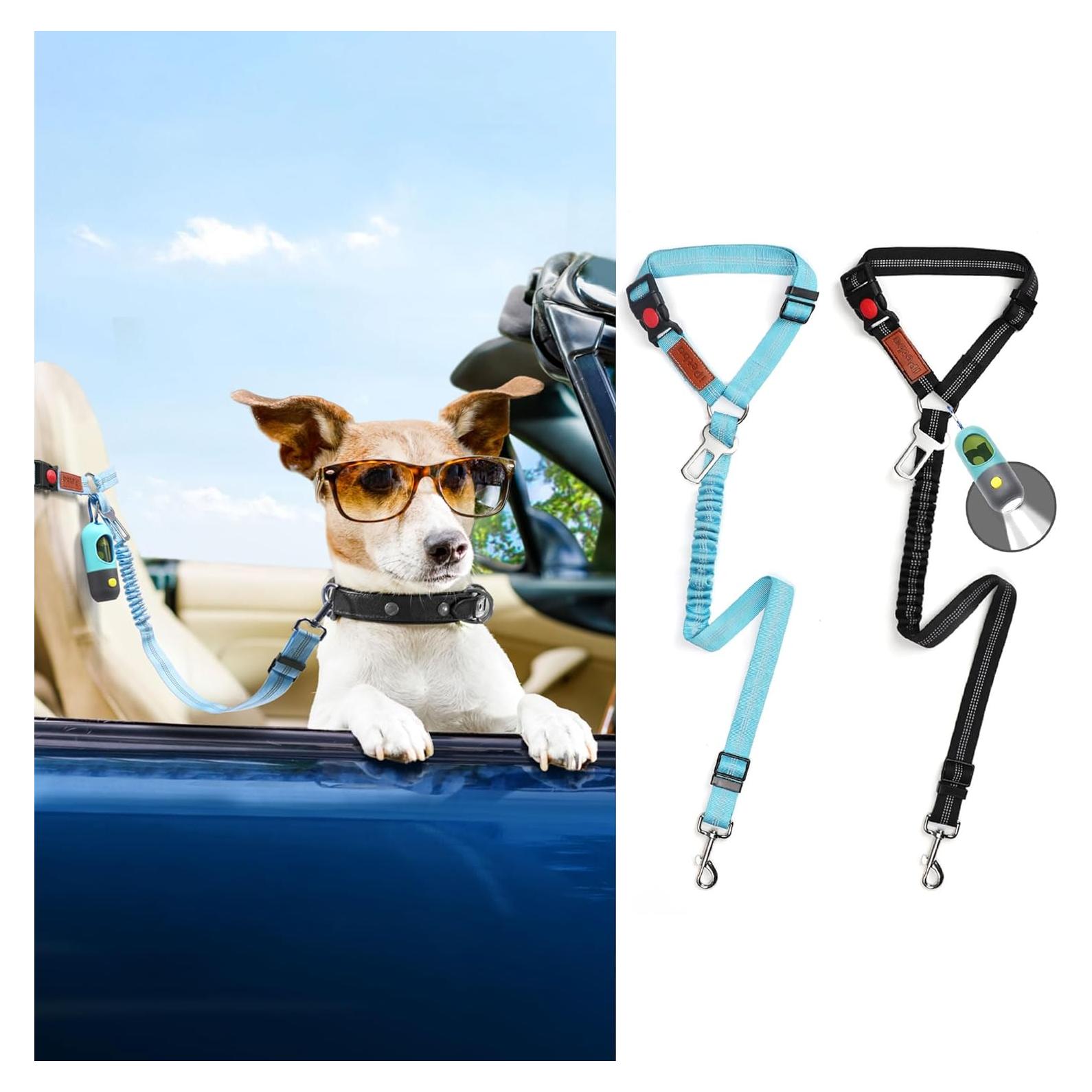 Cinturón de Seguridad para Perros IPETBA Ajustable Azul