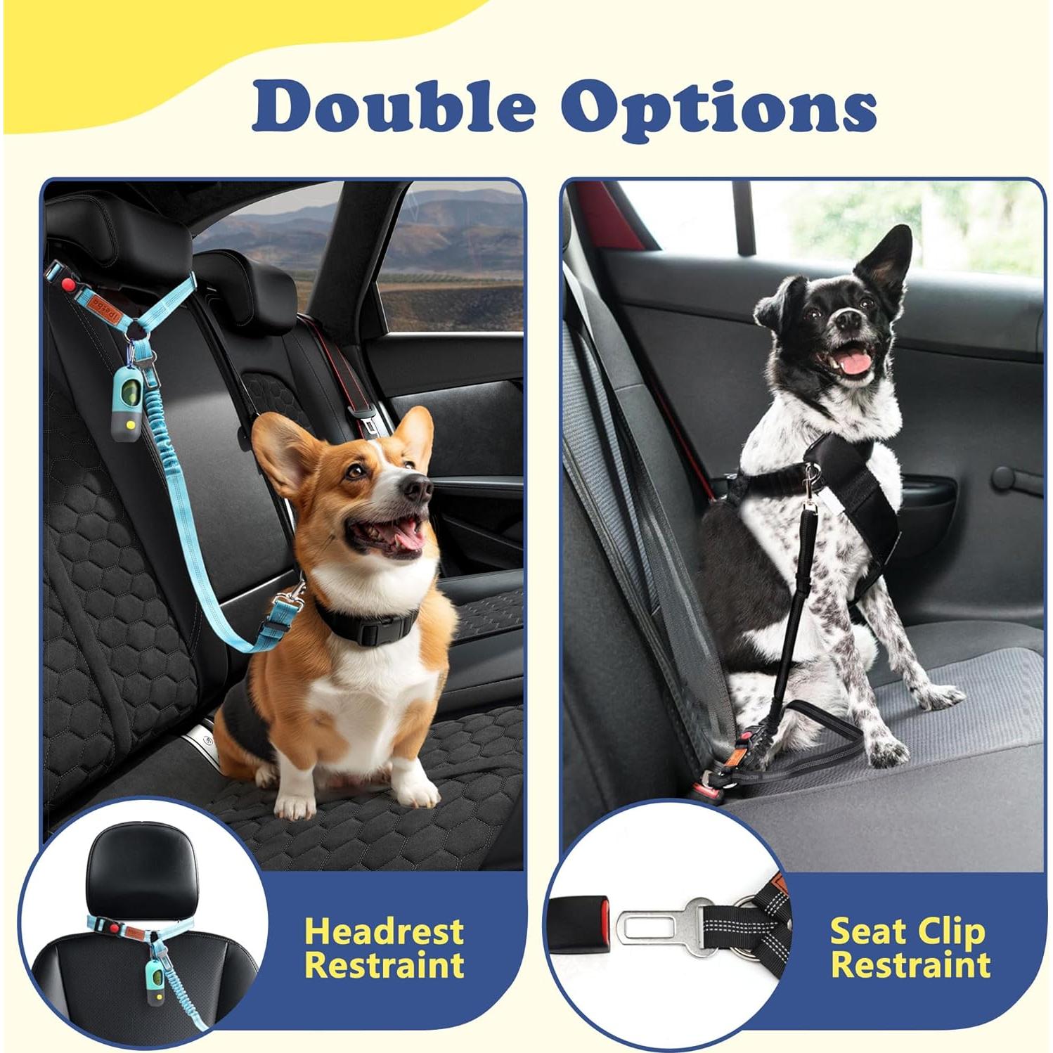 Cinturón de Seguridad para Perros IPETBA Ajustable Azul