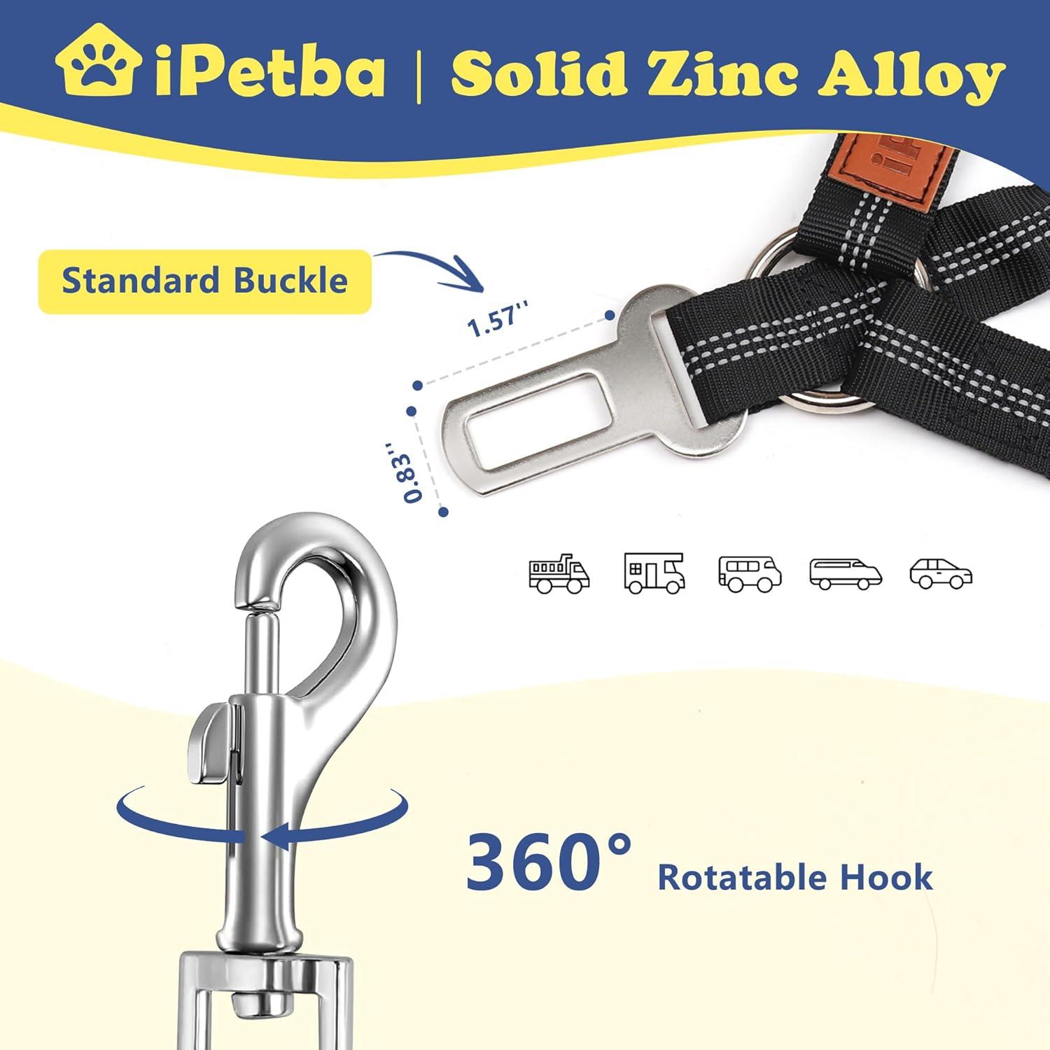 Cinturón de Seguridad para Perros IPETBA Ajustable Azul