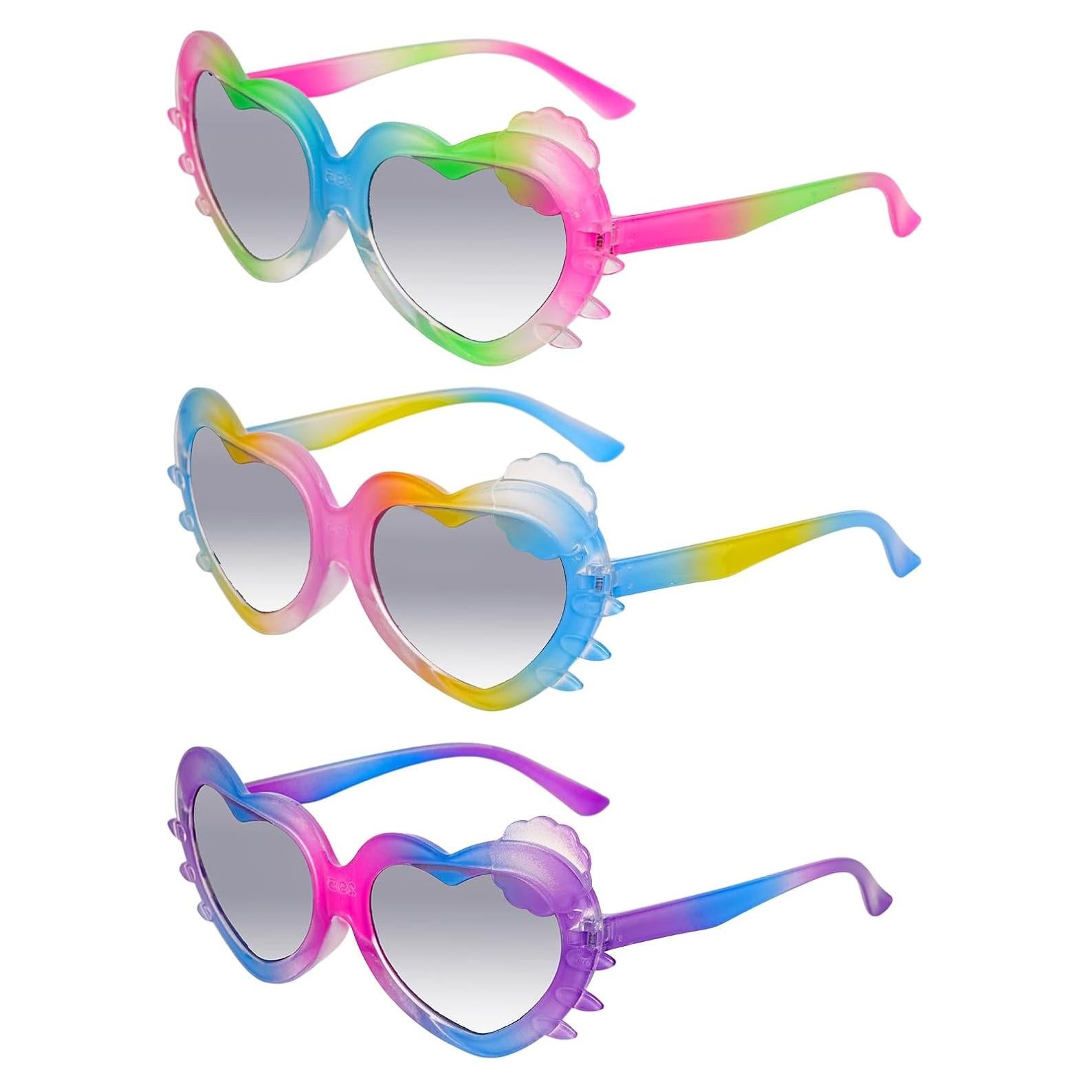 Gafas de sol redondas de flores para niños - 3 piezas UV