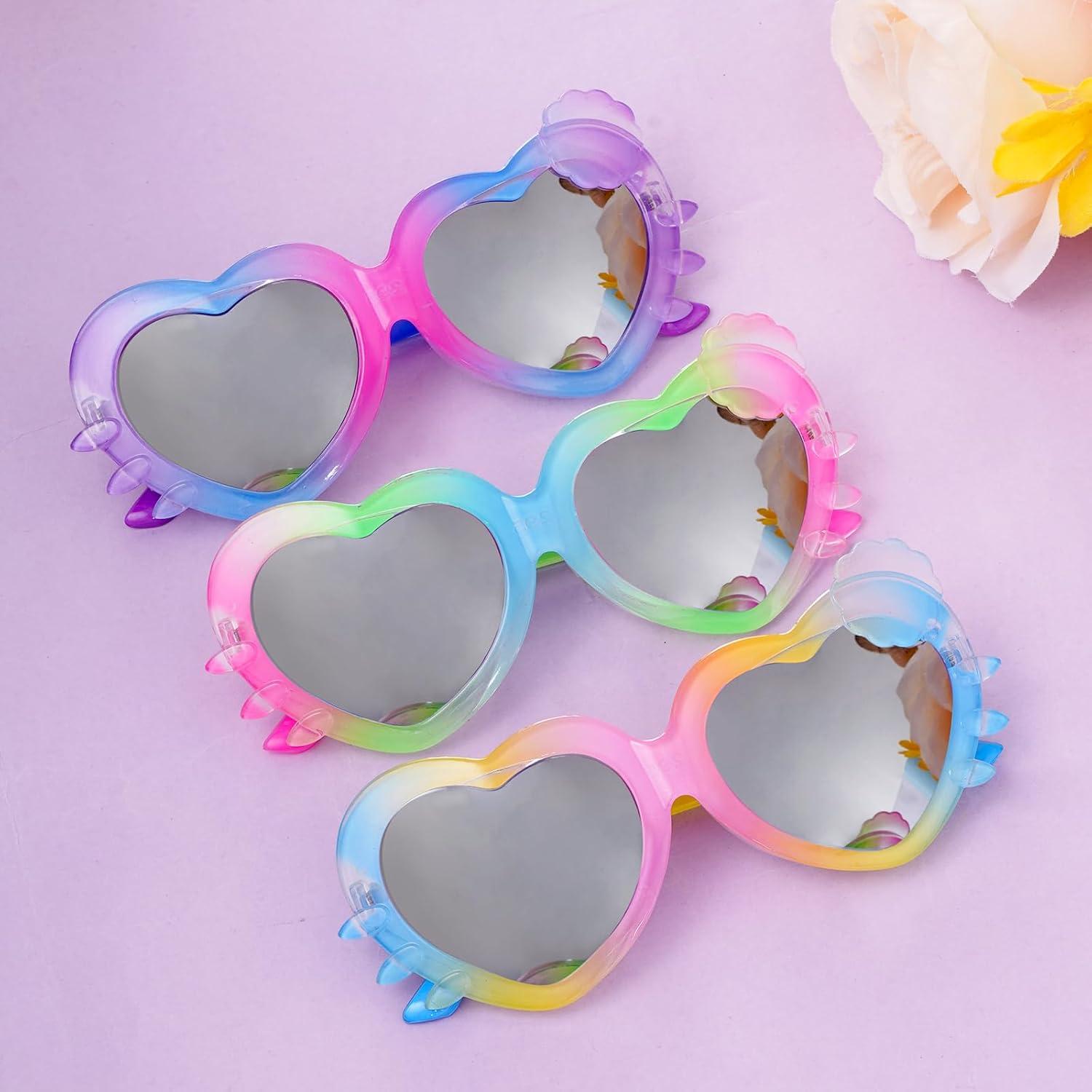 Gafas de sol redondas de flores para niños - 3 piezas UV