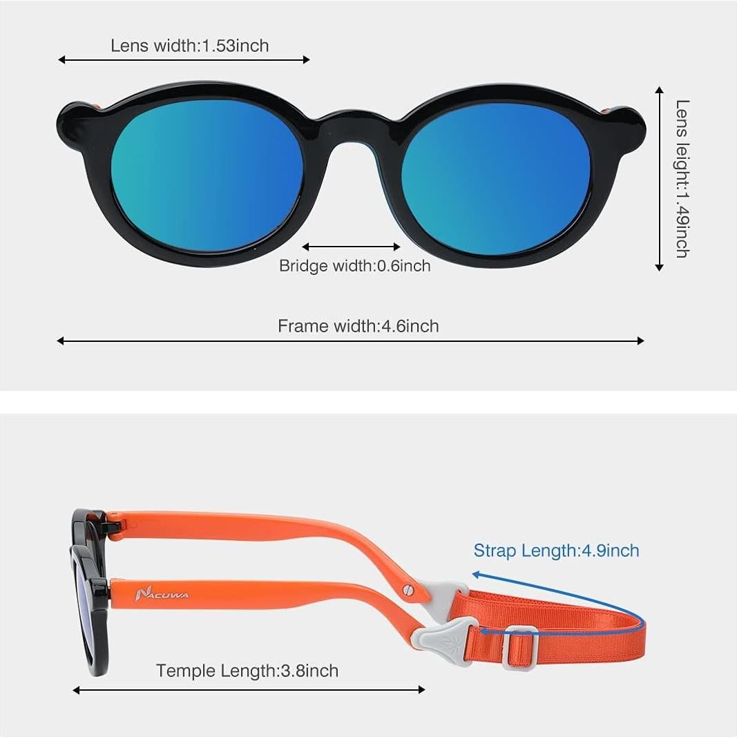 Gafas de Sol Nacuwa UV400 para Bebés 0-2 Años - Incluye Estuche