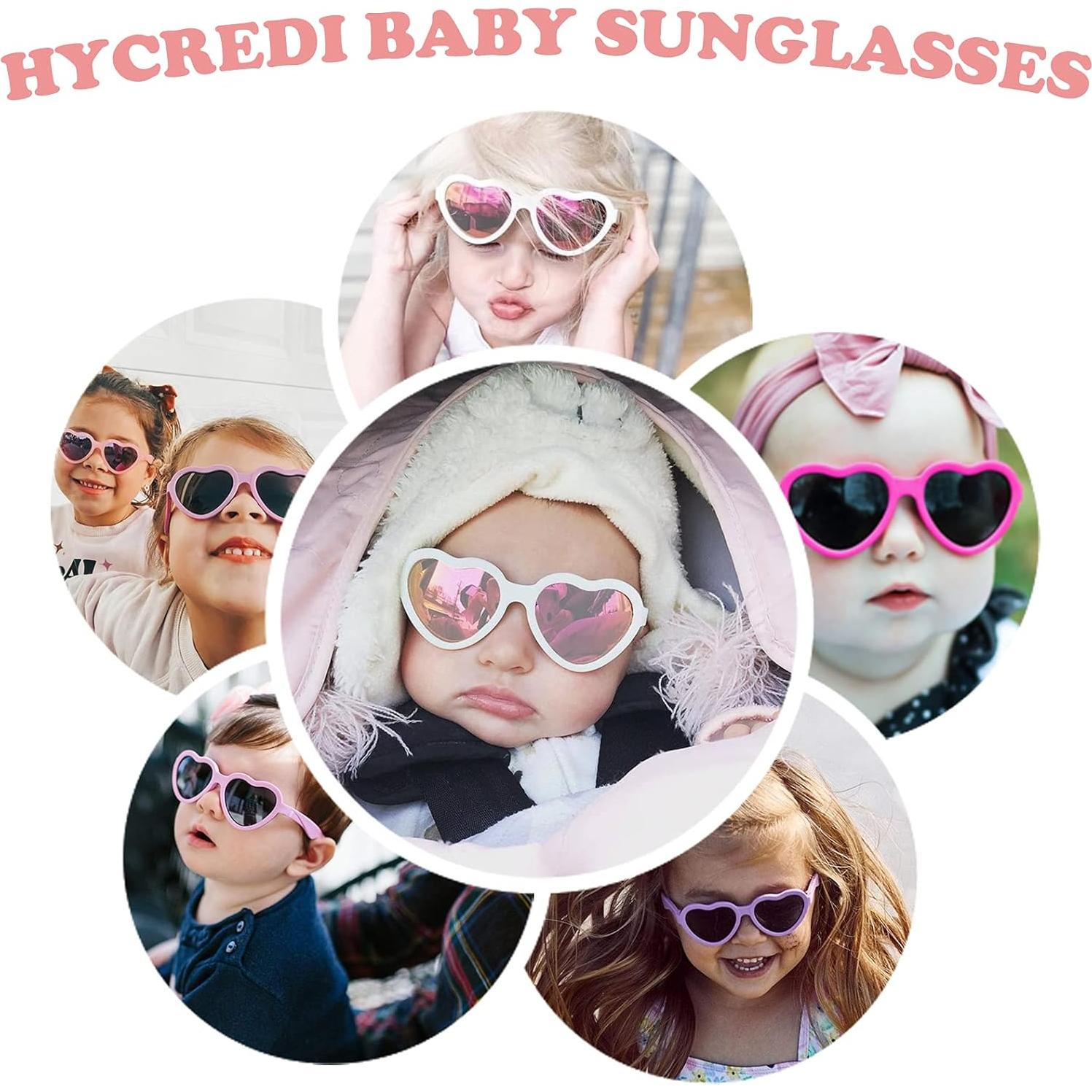 Gafas de sol polarizadas Hycredi Baby en forma de corazón 0-24 meses