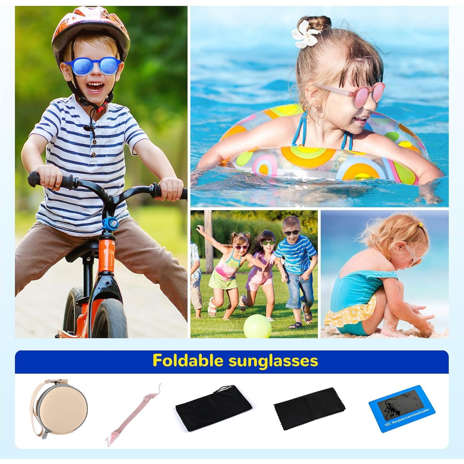 Gafas de sol para niños Derowern UV400 con correa ajustable