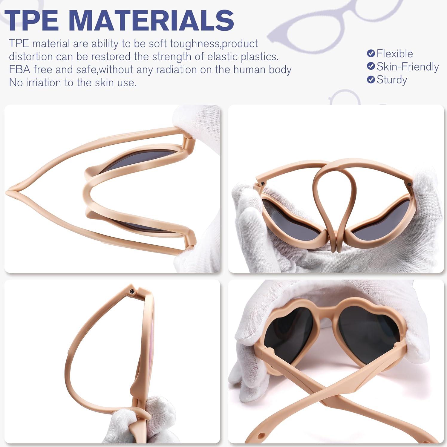 Gafas de sol polarizadas para niños TPEE con correa 2-8 años